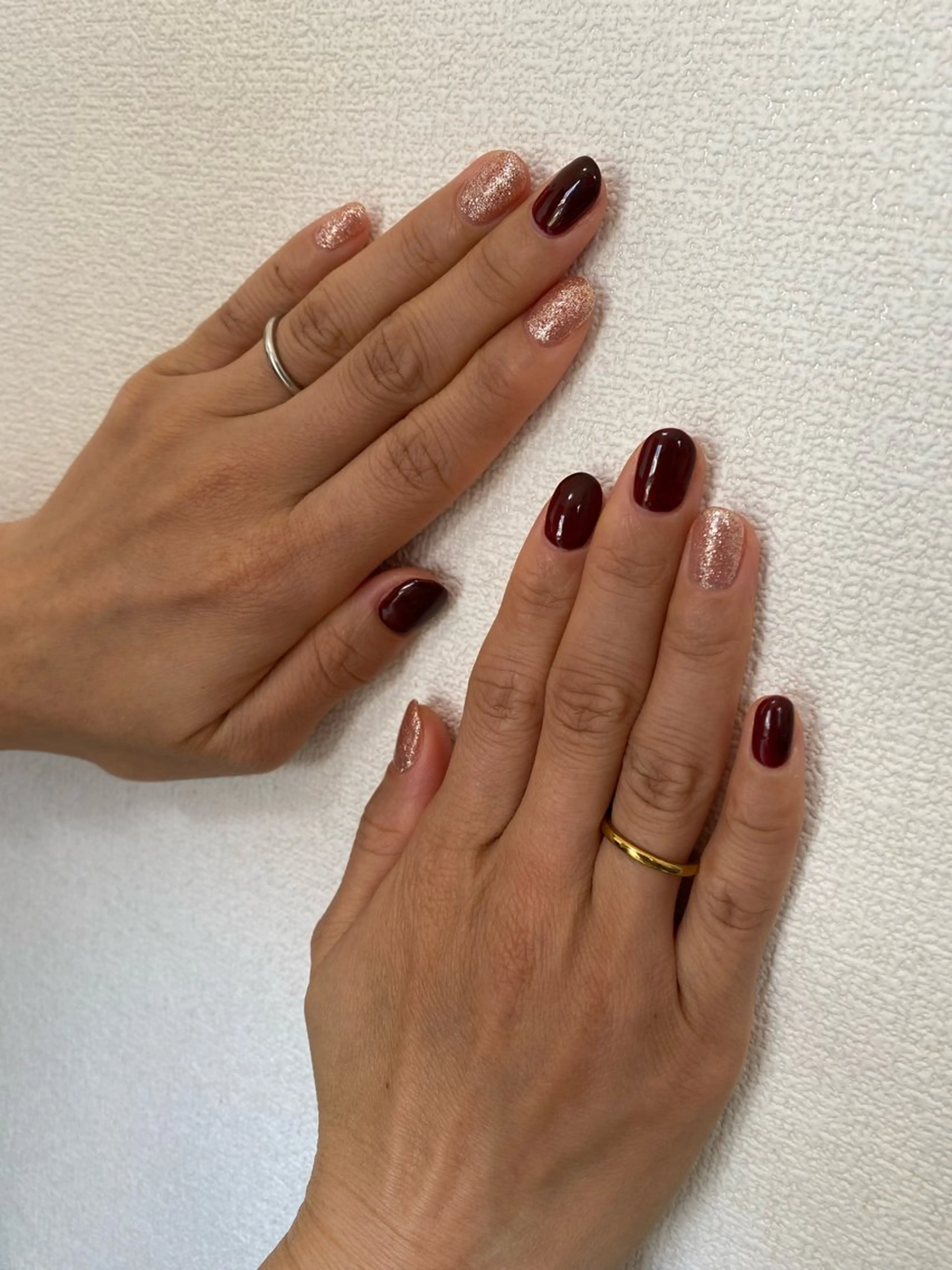 ネイル ボルドー ハンドネイル 自宅サロン FeelFreeのネイルデザイン