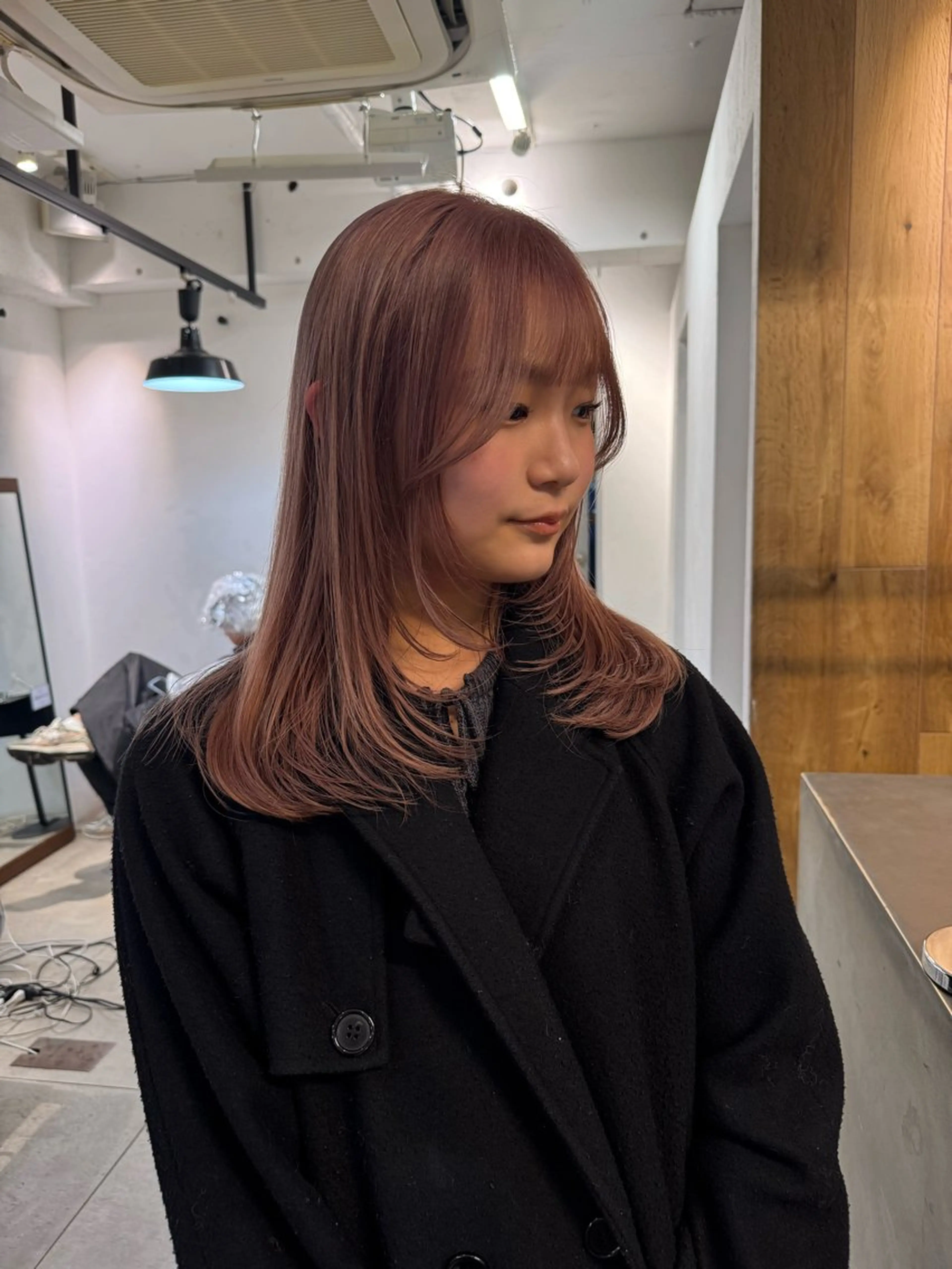 ロング カラー ベージュカラー ピンクカラー ピンクベージュ カット ヘアカラー Lomalia 🤍🫧/makoのヘアスタイル