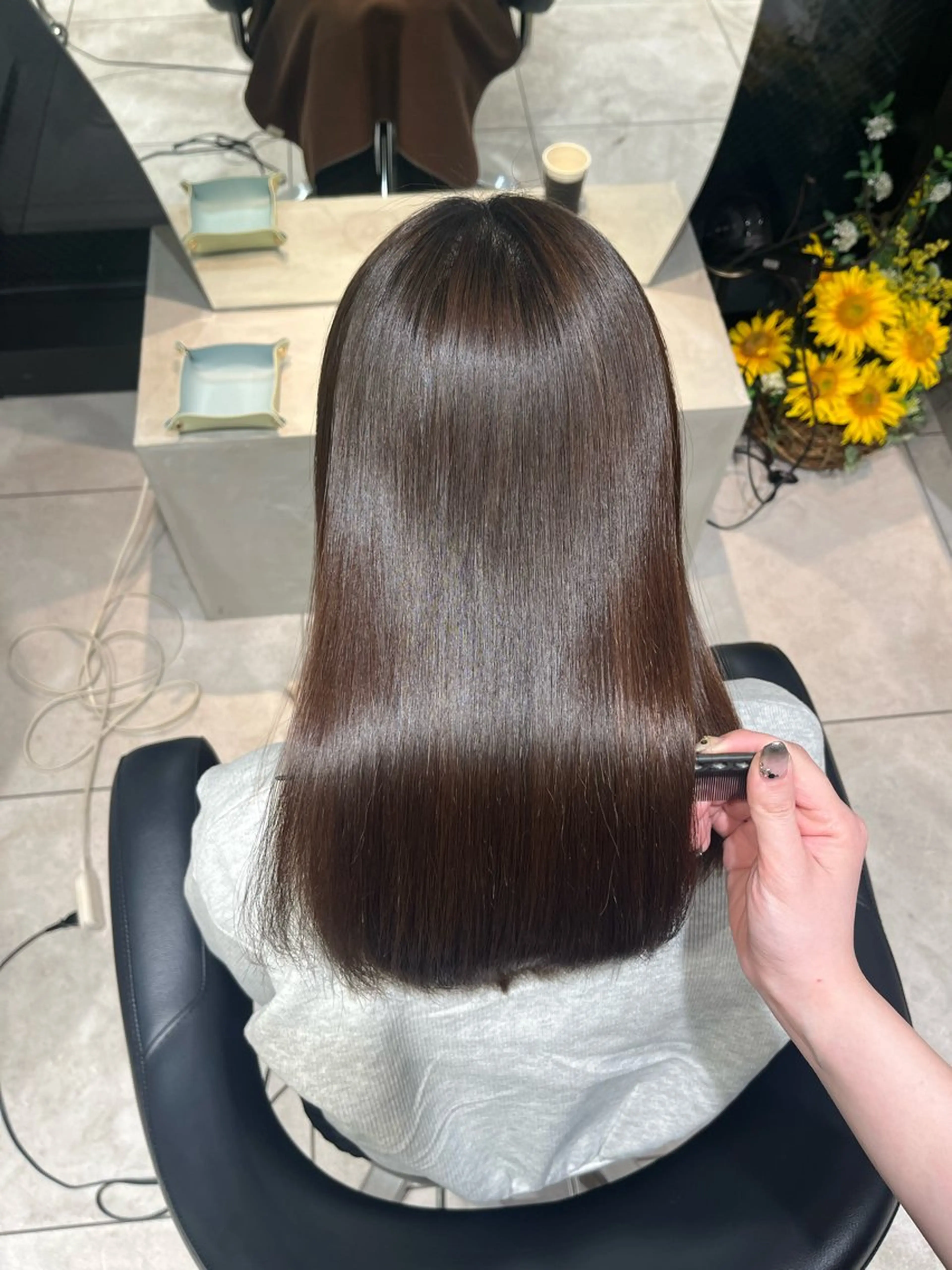 セミロング パーマ 🫧美髪縮毛矯正🫧 横山 遥のヘアスタイル