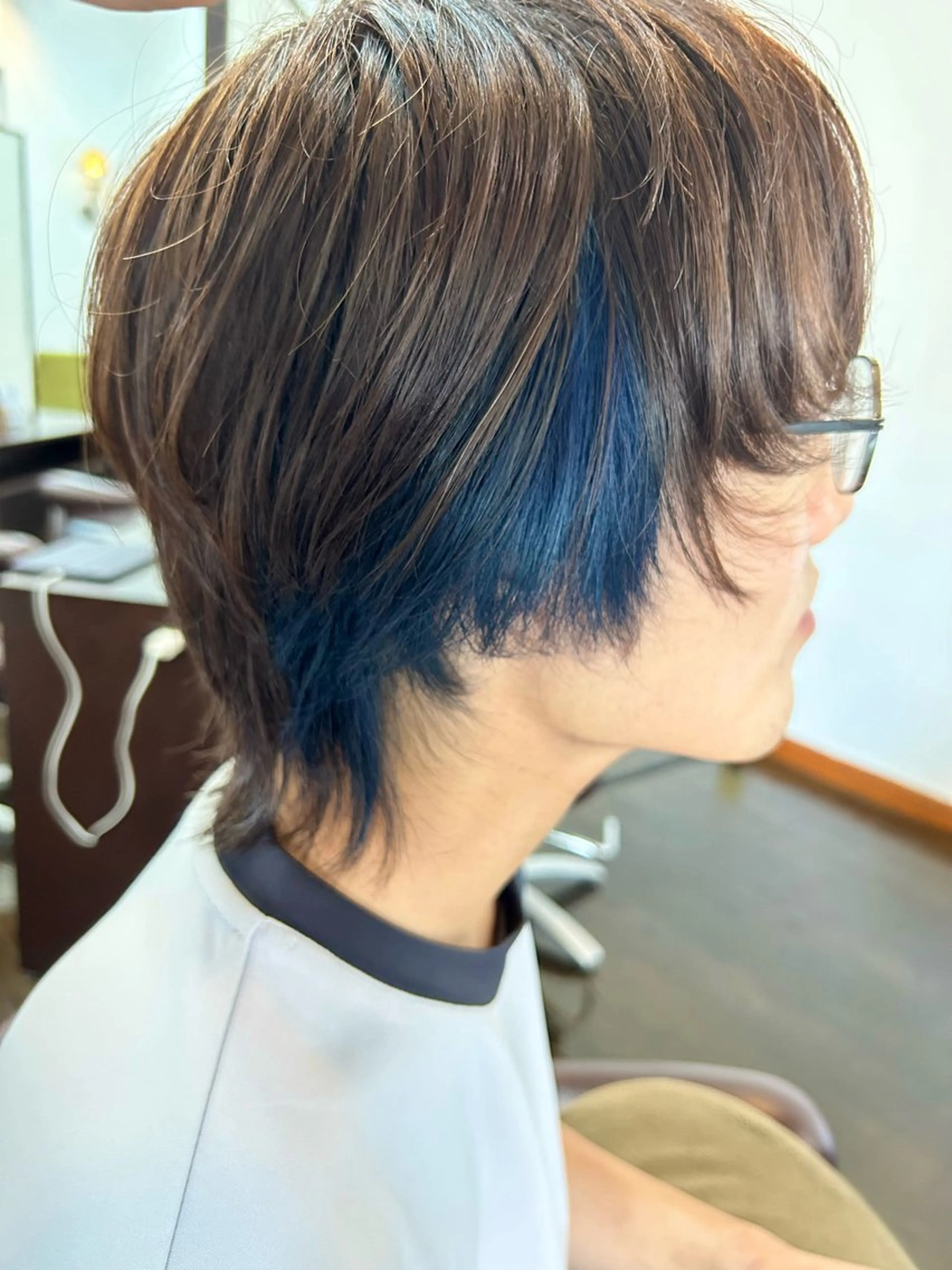 カラー ブルーカラー インナーカラー 坂本 瑞季のヘアスタイル