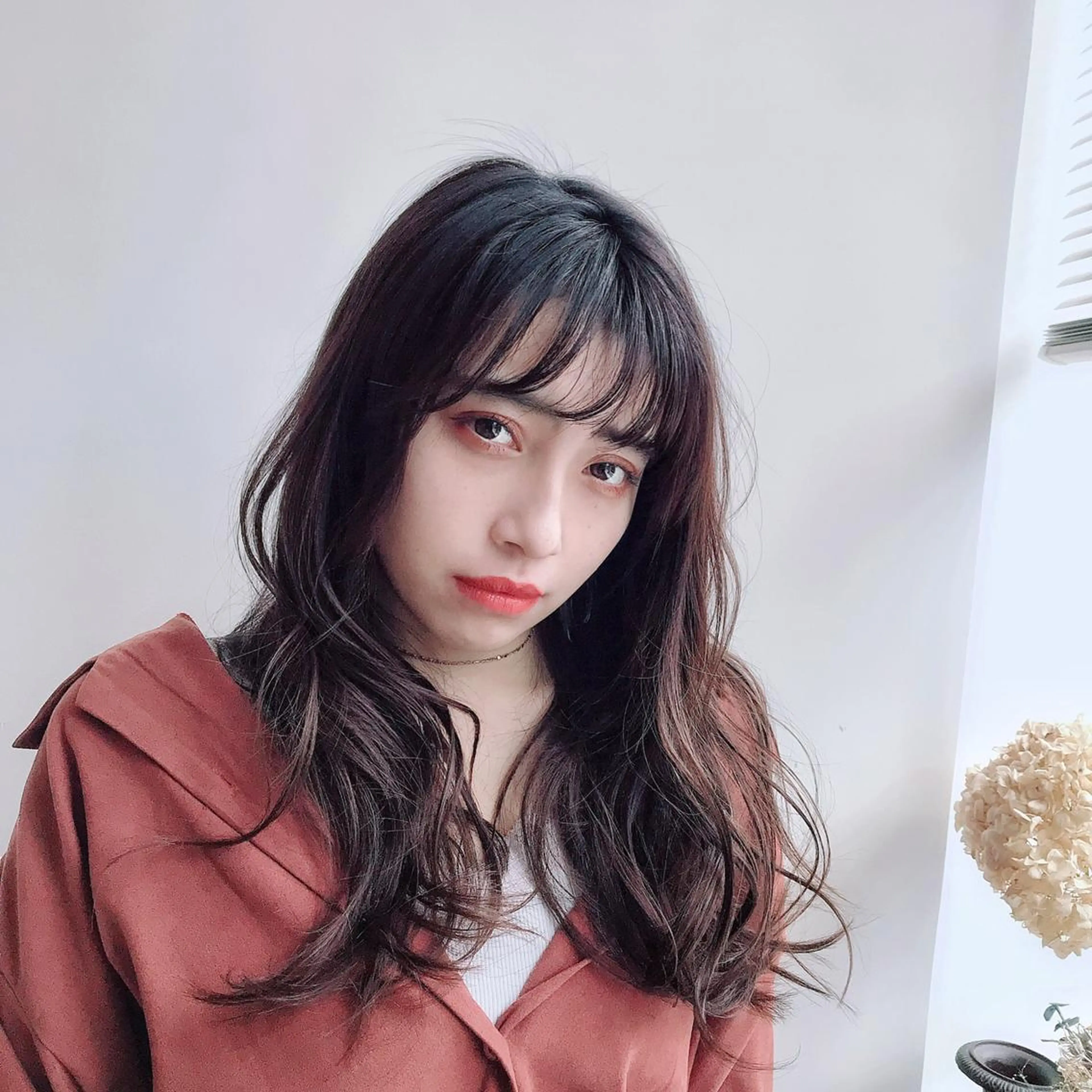 ロング カラー パーマ シースルーバング 大人お洒落女子❤︎ Ayakoのヘアスタイル