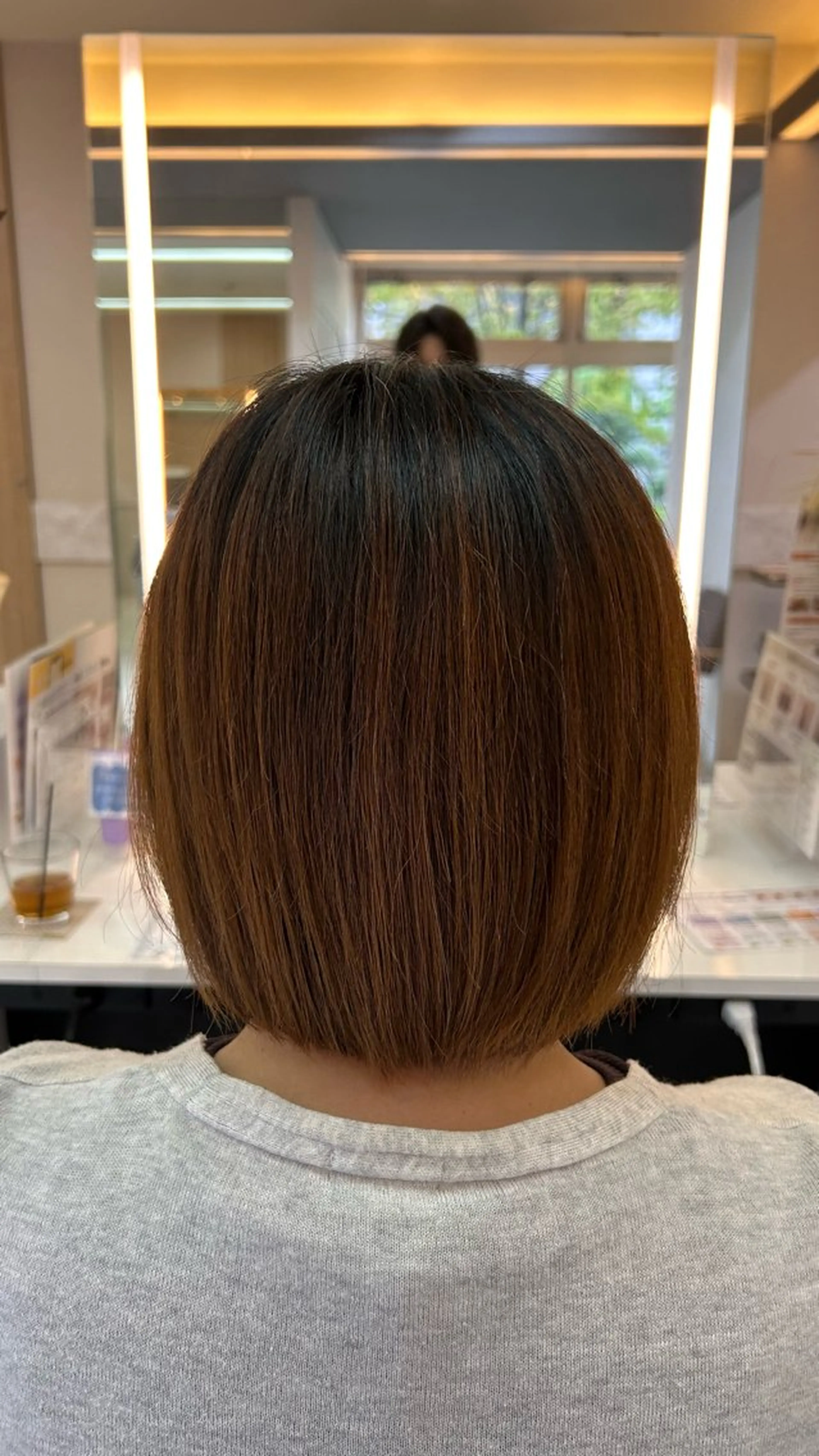 ミディアム カット 艶カラー/ ワンホンパーマ/ナオのヘアスタイル