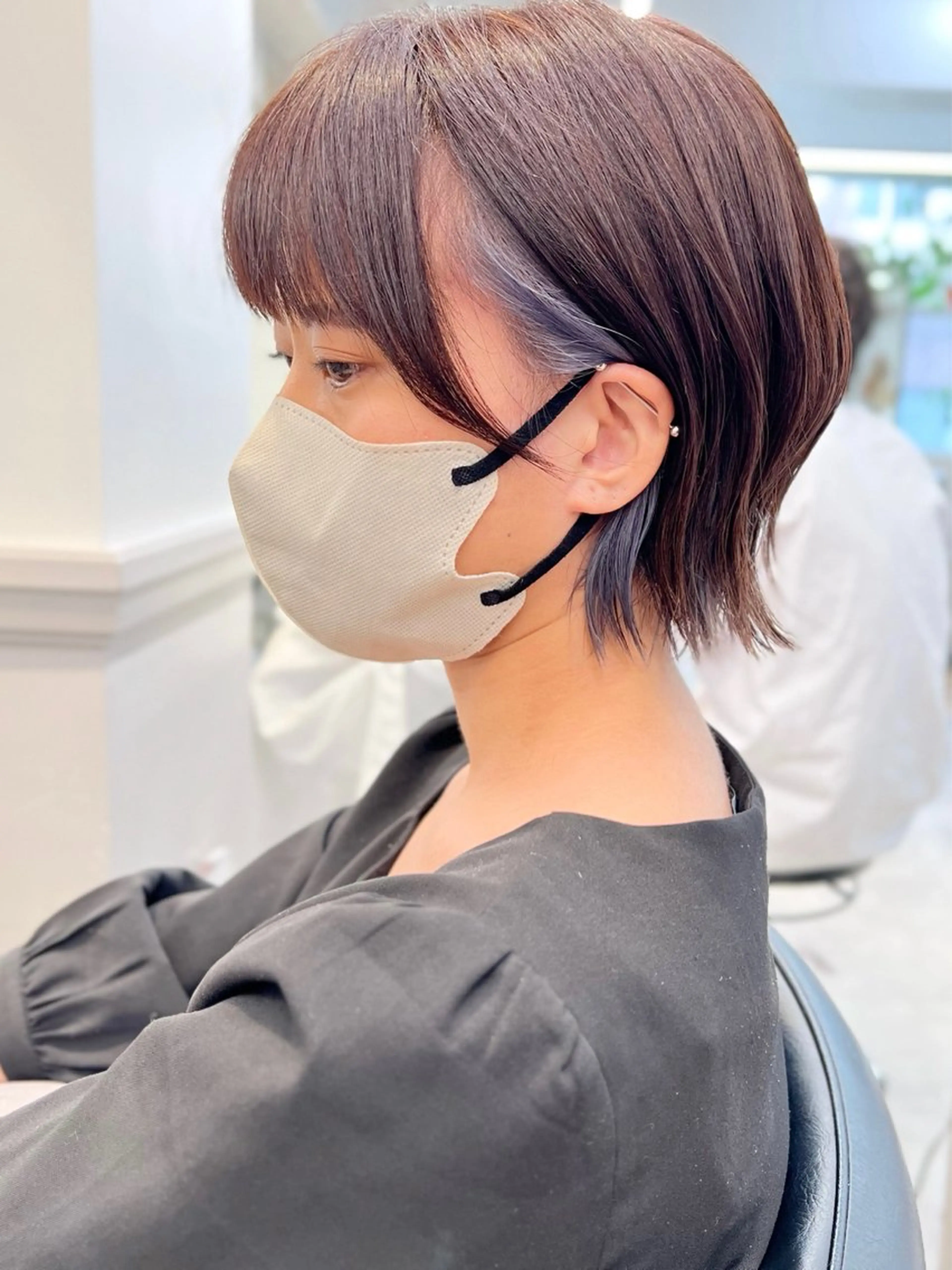ショート カラー イヤリングカラー 夏山 秀憲のヘアスタイル
