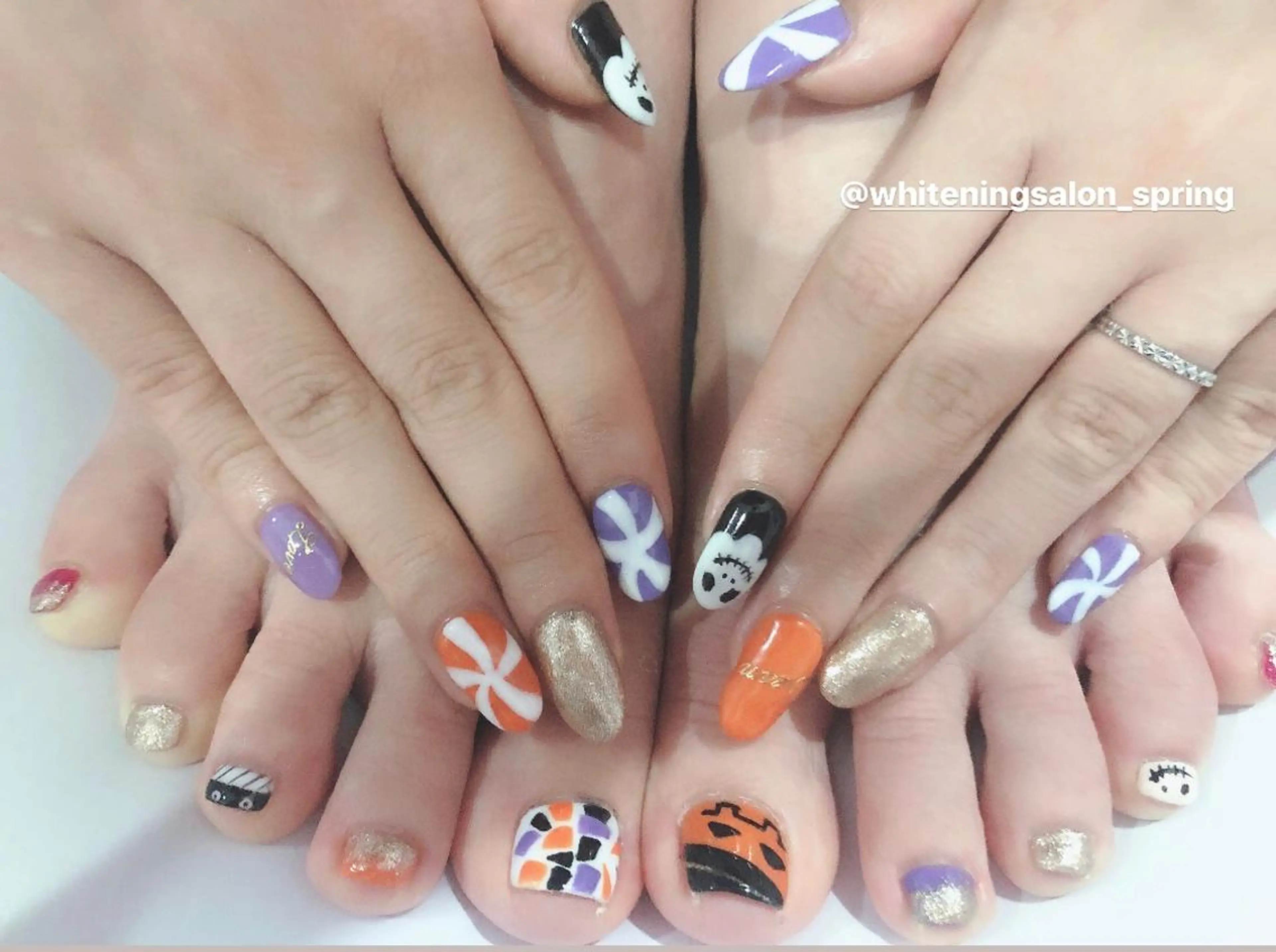 ネイル フットネイル ハロウィン Nakao Hitomiのネイルデザイン