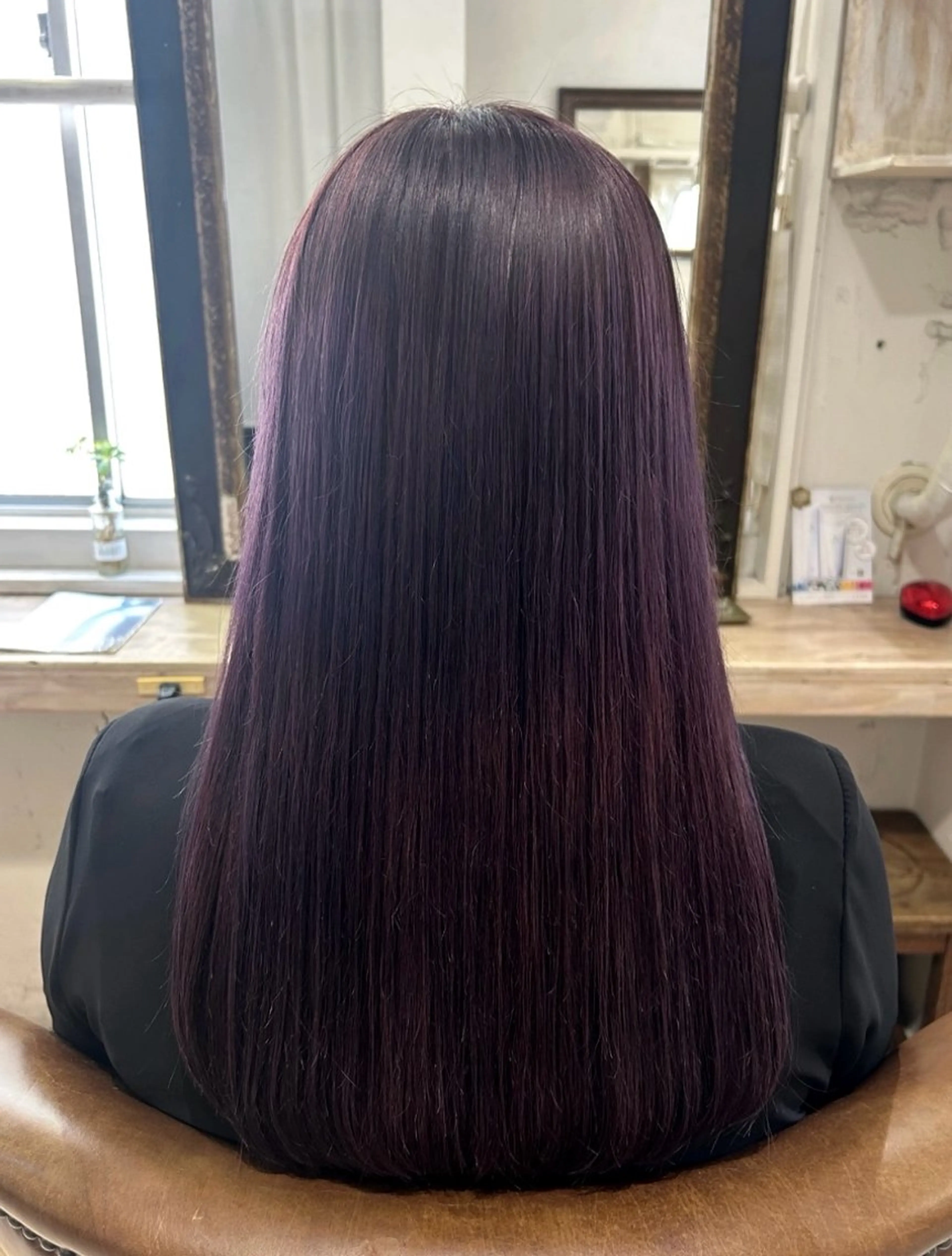 ロング カラー ディープパープル パープルカラー コヤナギ ラムのヘアスタイル