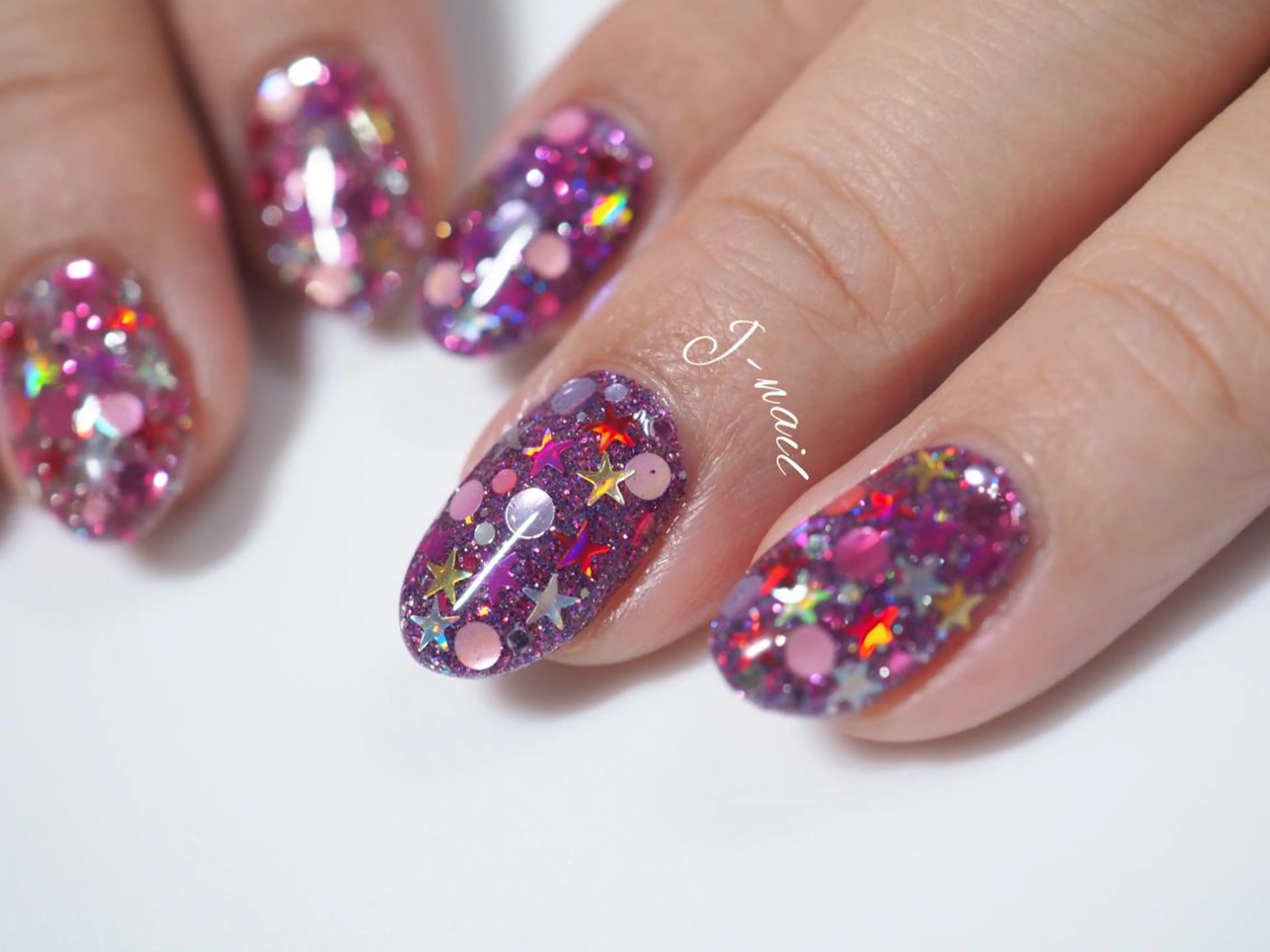 ネイル キラキラネイル J-nail satoのネイルデザイン
