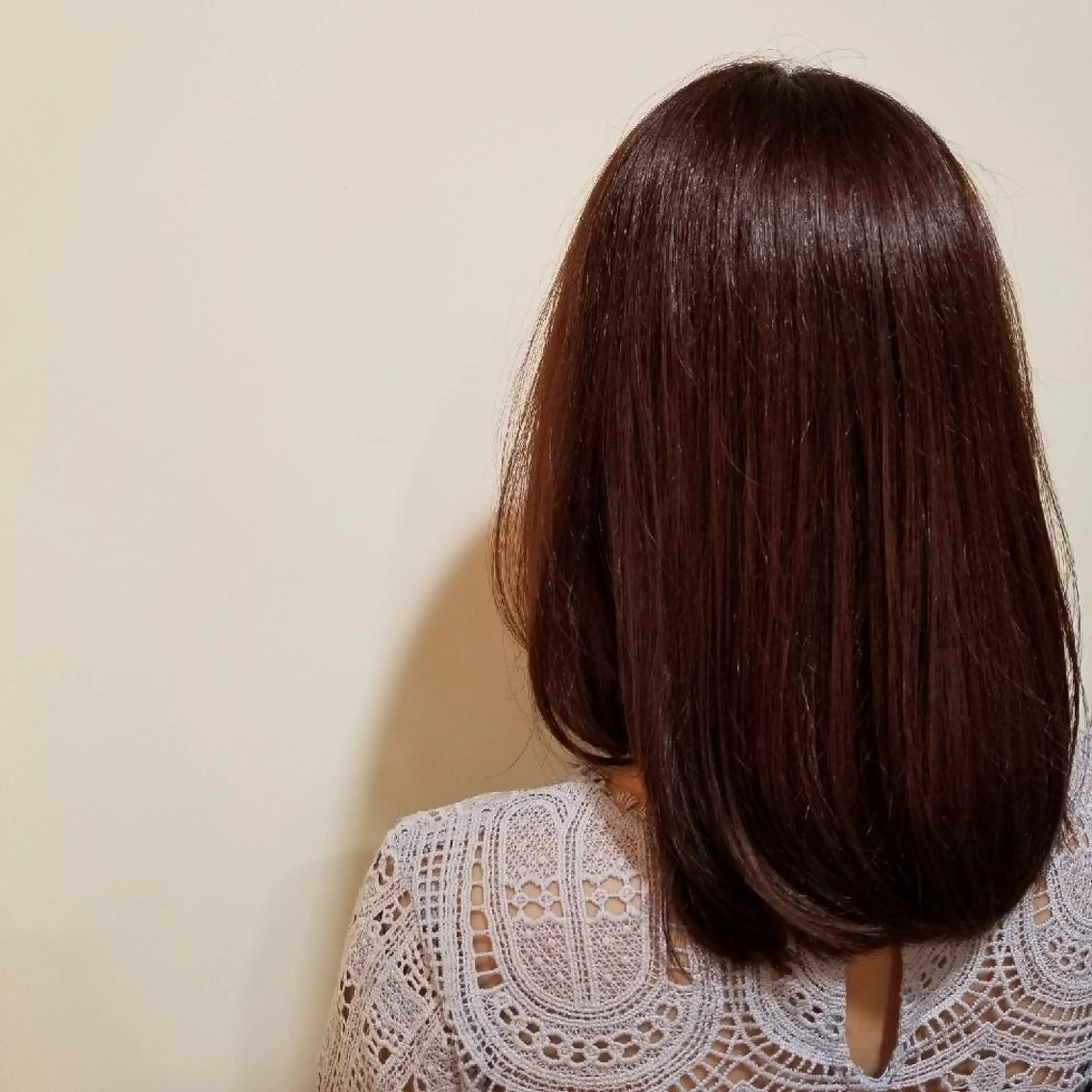 セミロング パーマ 縮毛矯正 salowin渋谷kitaya park前所属・RIKA韓国ヘア/く びれヘア/上品カラーのヘアスタイル