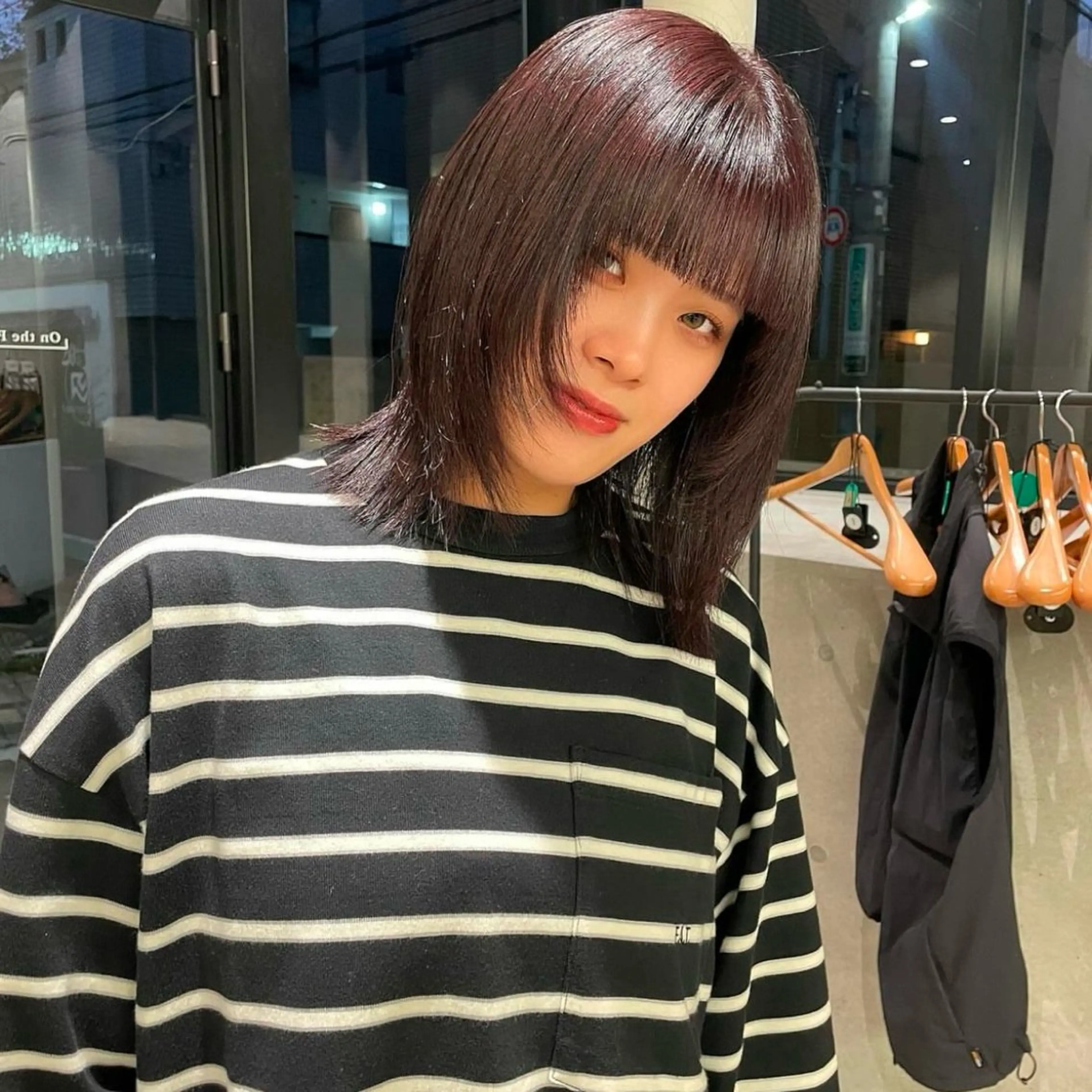 ショート カラー レイヤーカット 縮毛矯正 カット ヘアカラー 縮毛矯正 トリートメント Mizobe misakiのヘアスタイル