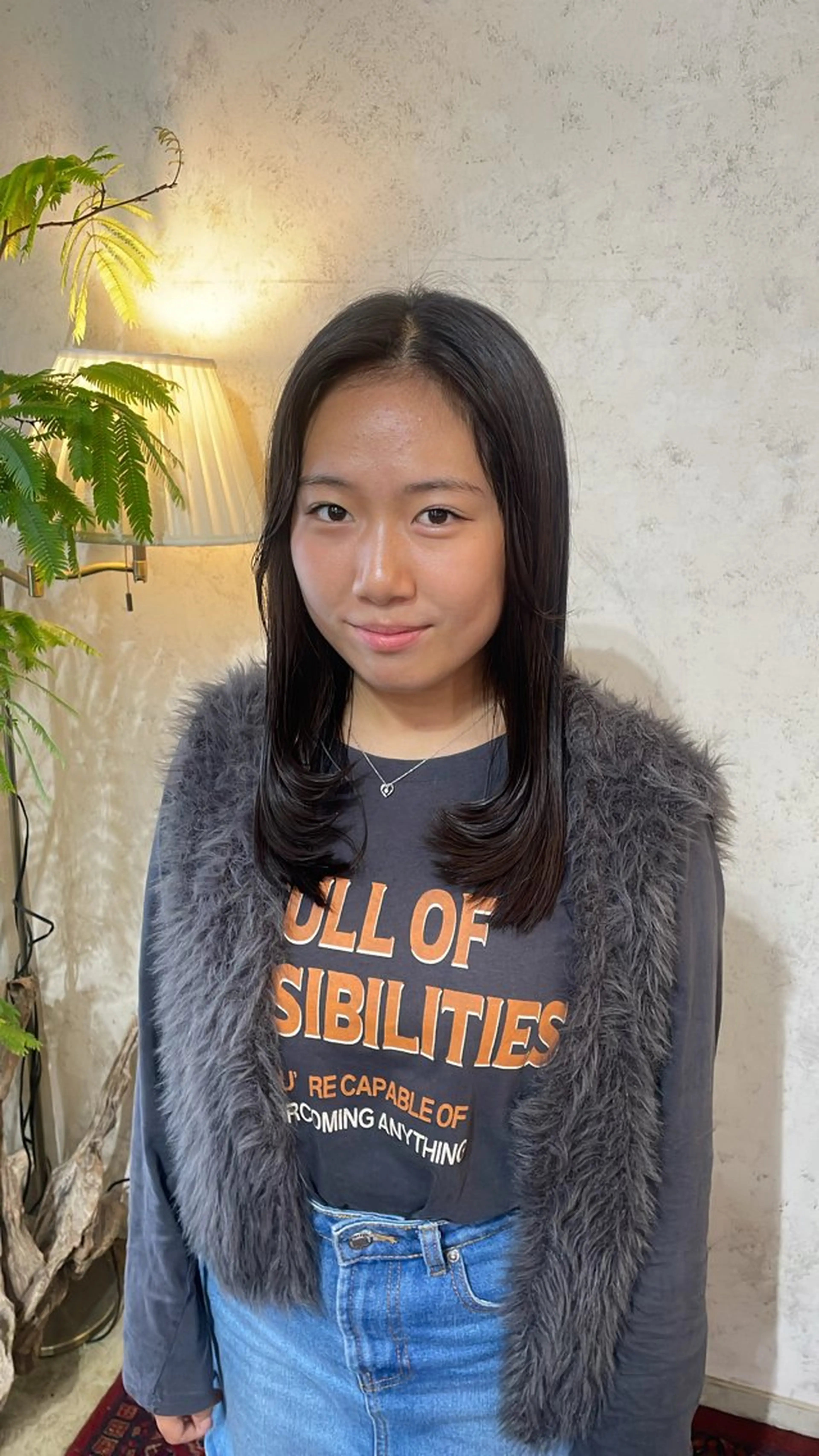 ミディアム レイヤーカット ユキナ／和歌山美容室 /lanugoのヘアスタイル