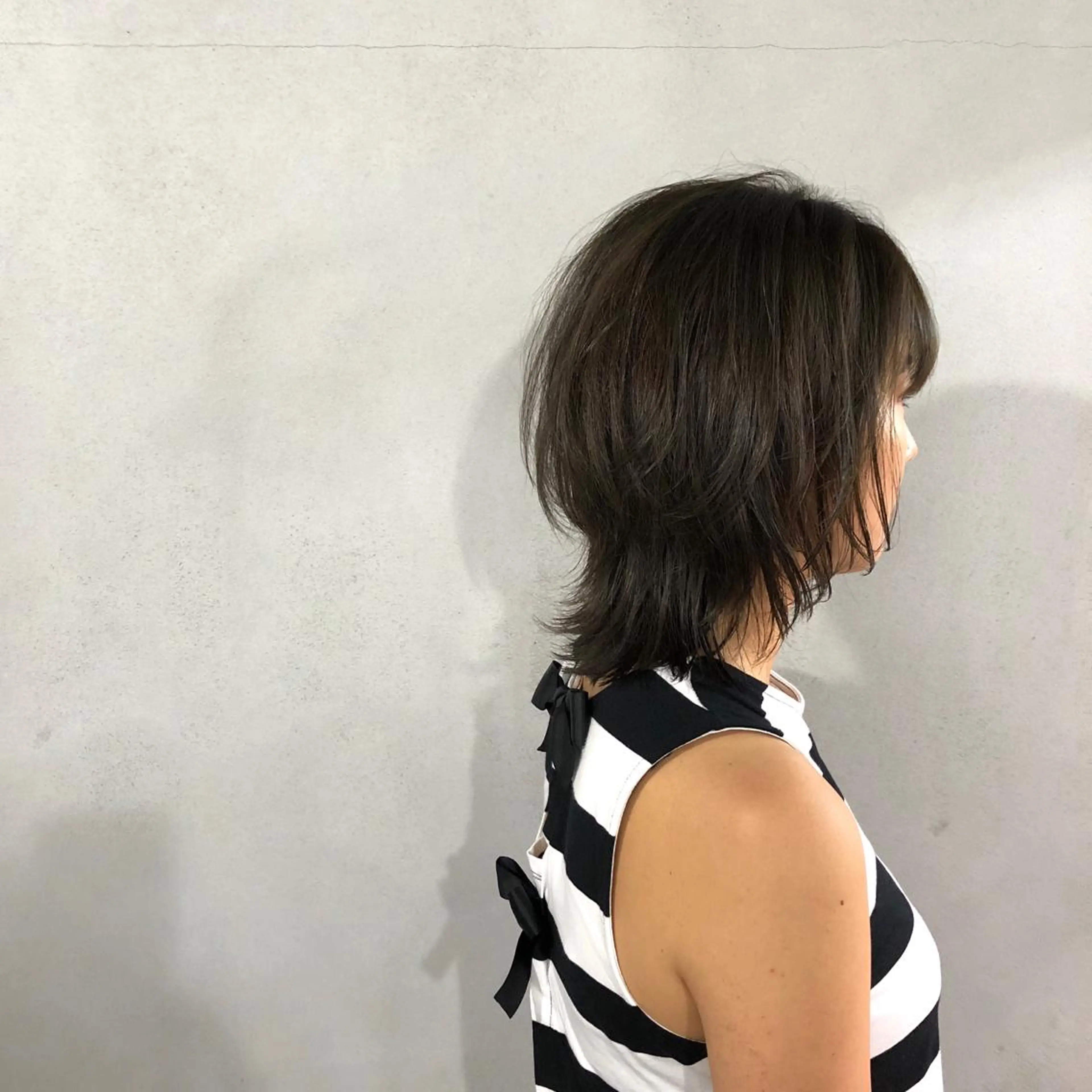 ミディアム カラー ウルフカット カット ヘアカラー トリートメント ボブ/ショート/ 白髪染め/メンズ葛西のヘアスタイル