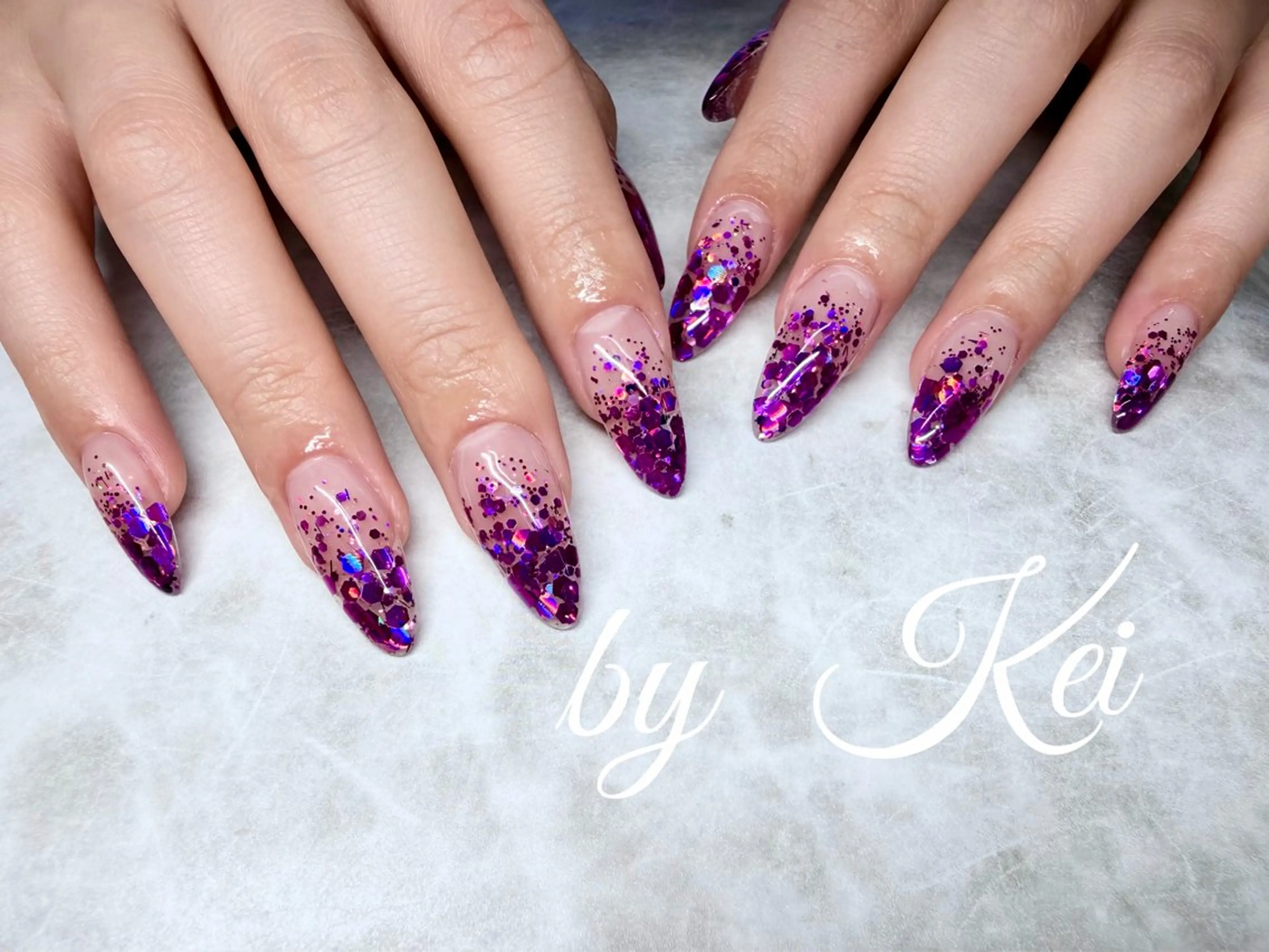 ネイル ラメ(グリッター) ハンドネイル 🎀 Kei 🎀のネイルデザイン