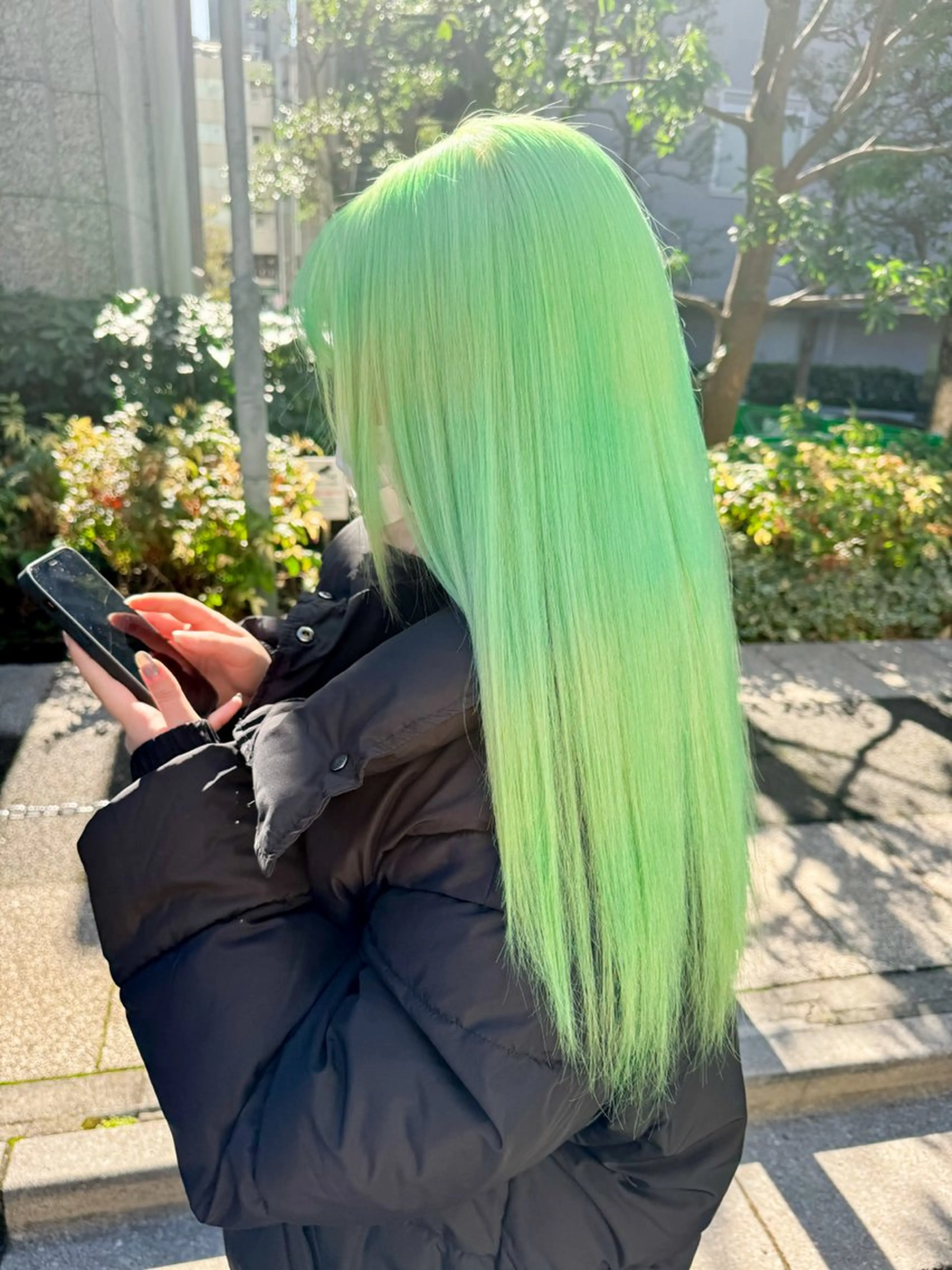 ロング カラー グラデーションカラー ハイトーンカラー 韓国風カラー ミント ミントグリーン ヘアカラー Chérie所属・Chérie 渋谷/カラーサロンのヘアスタイル