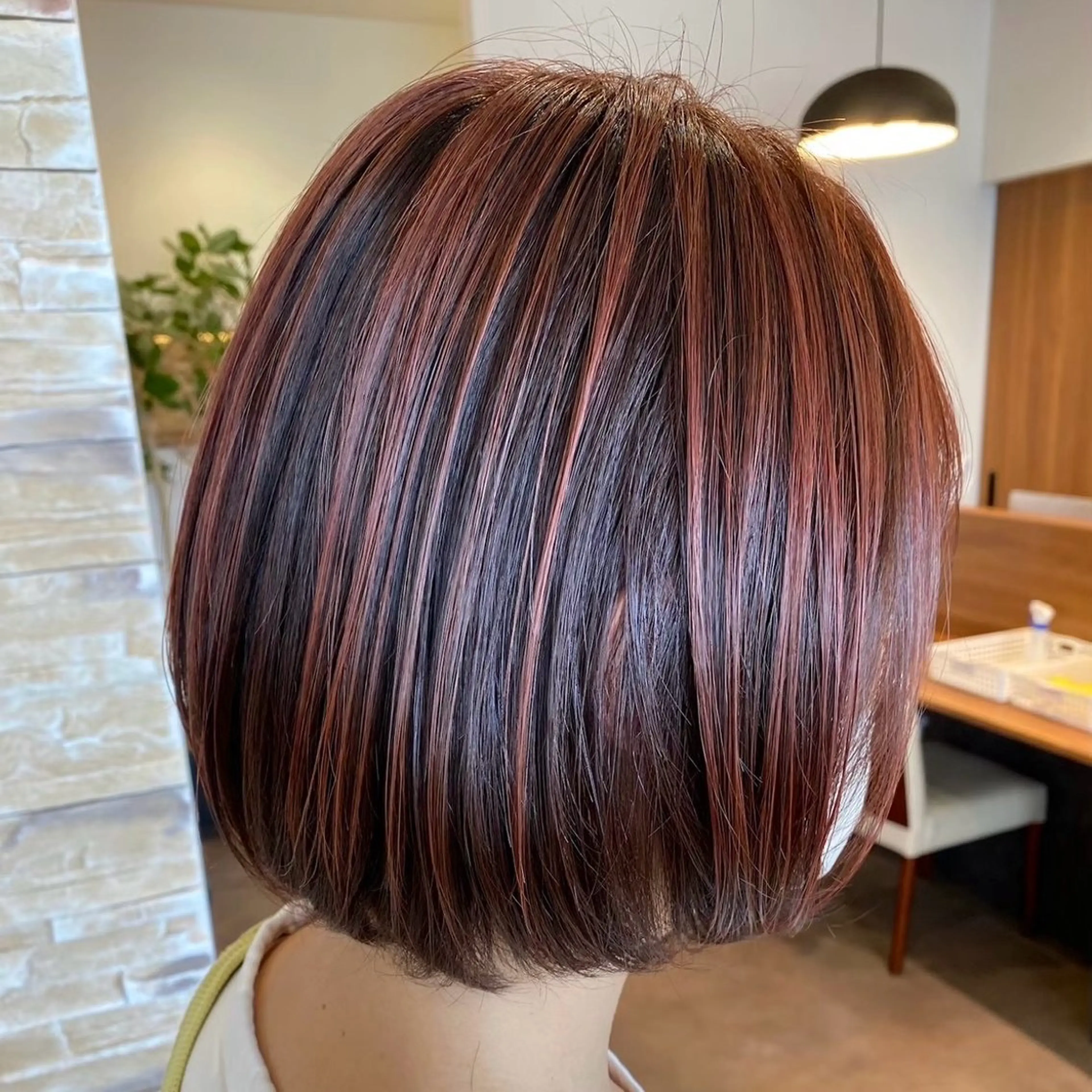 ショート カラー 卒業式のヘアスタイル 🫧RYOグレージュ /透け感カラー🫧のヘアスタイル