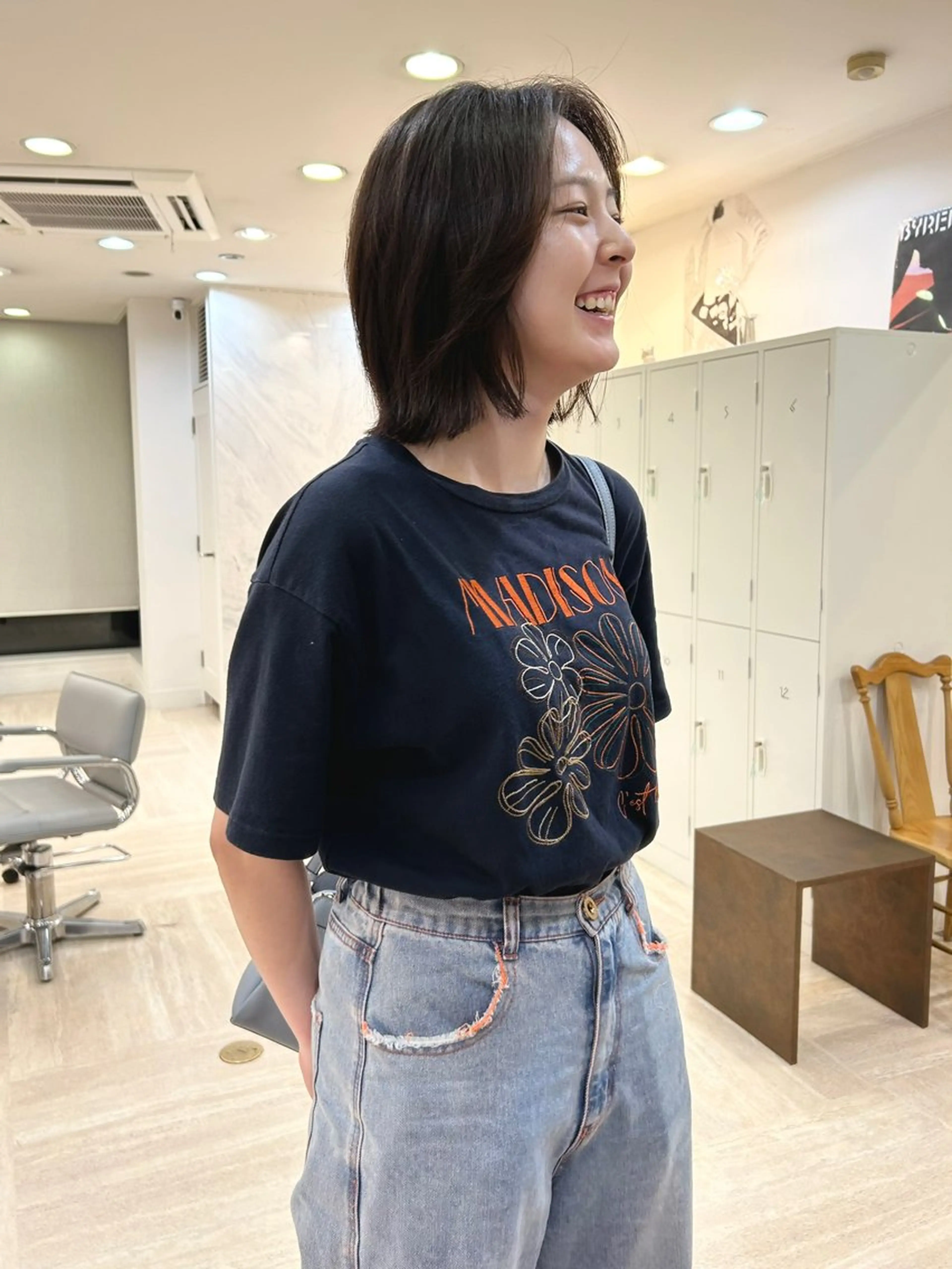 ショート カット 縮毛矯正 鳥海 海のヘアスタイル