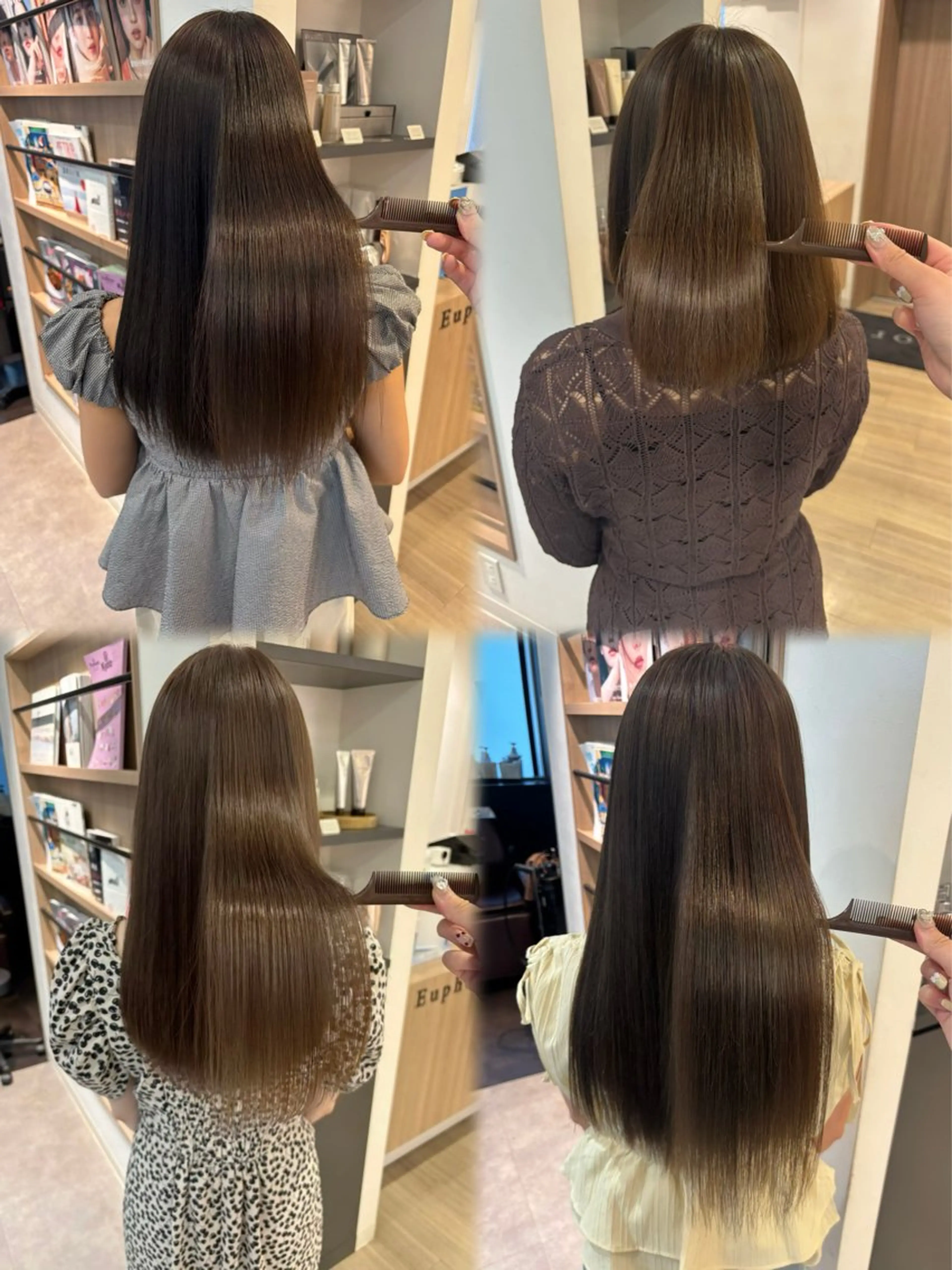 セミロング 髪質改善 カット ヘアカラー 縮毛矯正 トリートメント モテ髪‎🫧赤み消し カラー表参道きょうこのヘアスタイル