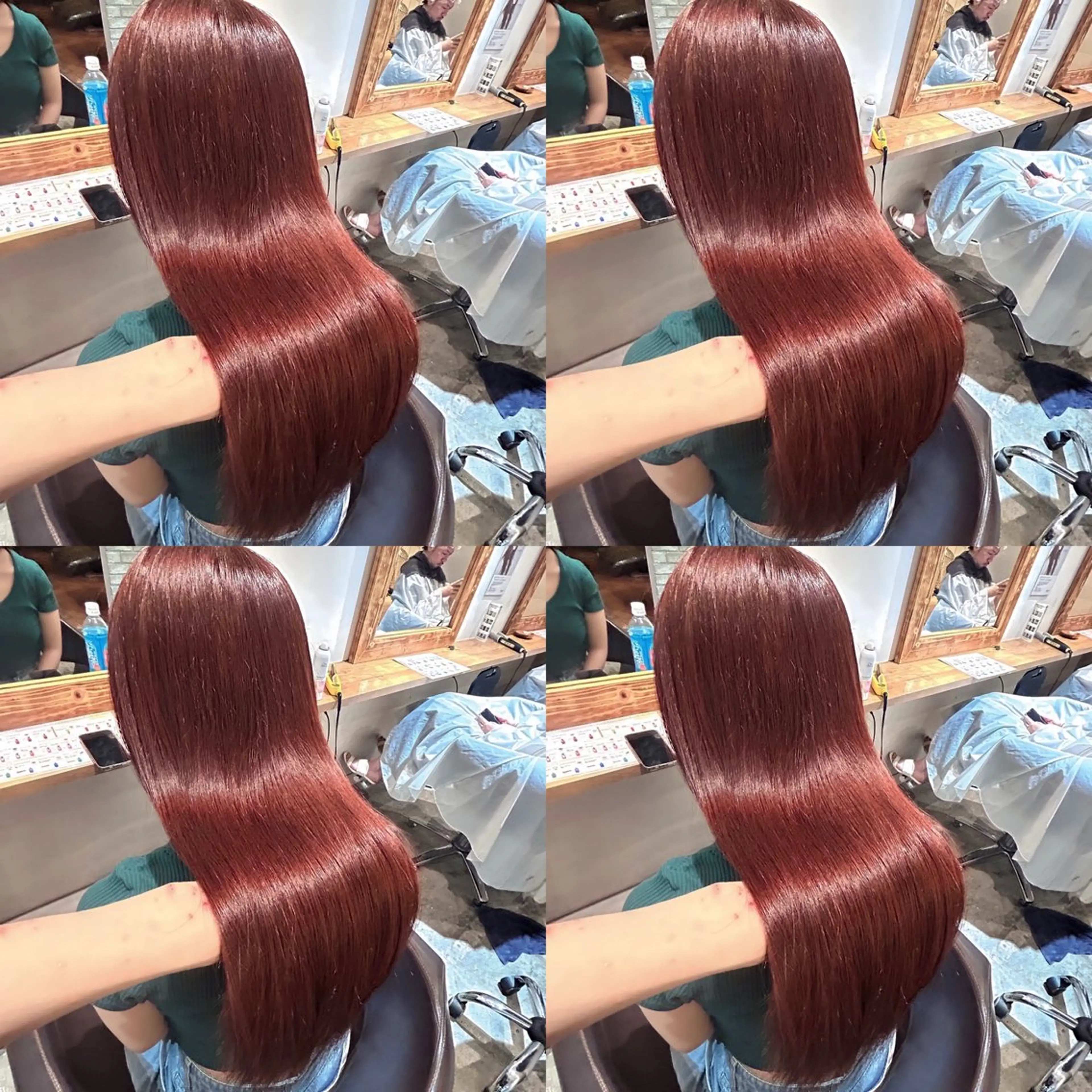 ロング カラー レッドカラー 髪質改善 カット ヘアカラー トリートメント 韓国レイヤー× 髪質改善✨店長/純大のヘアスタイル