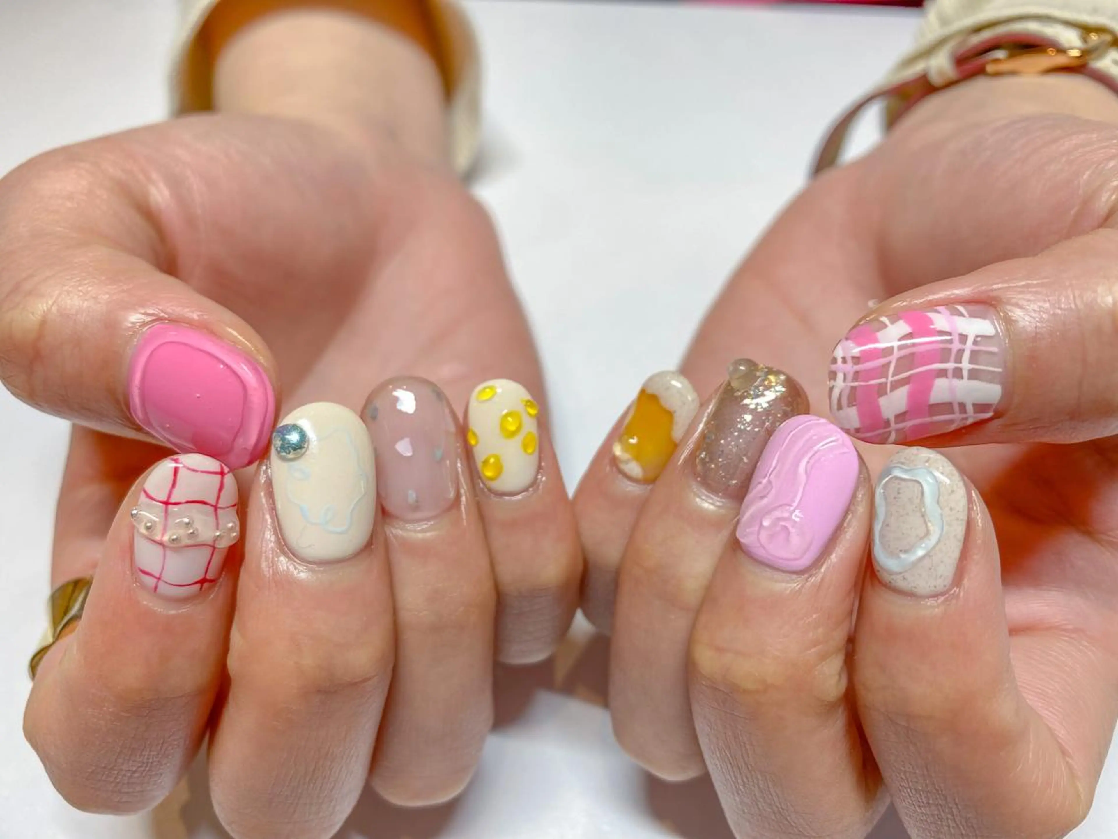ネイル ピンク 春ネイル ハンドネイル 表参道colore所属・表参道colore店 REICAのネイルデザイン