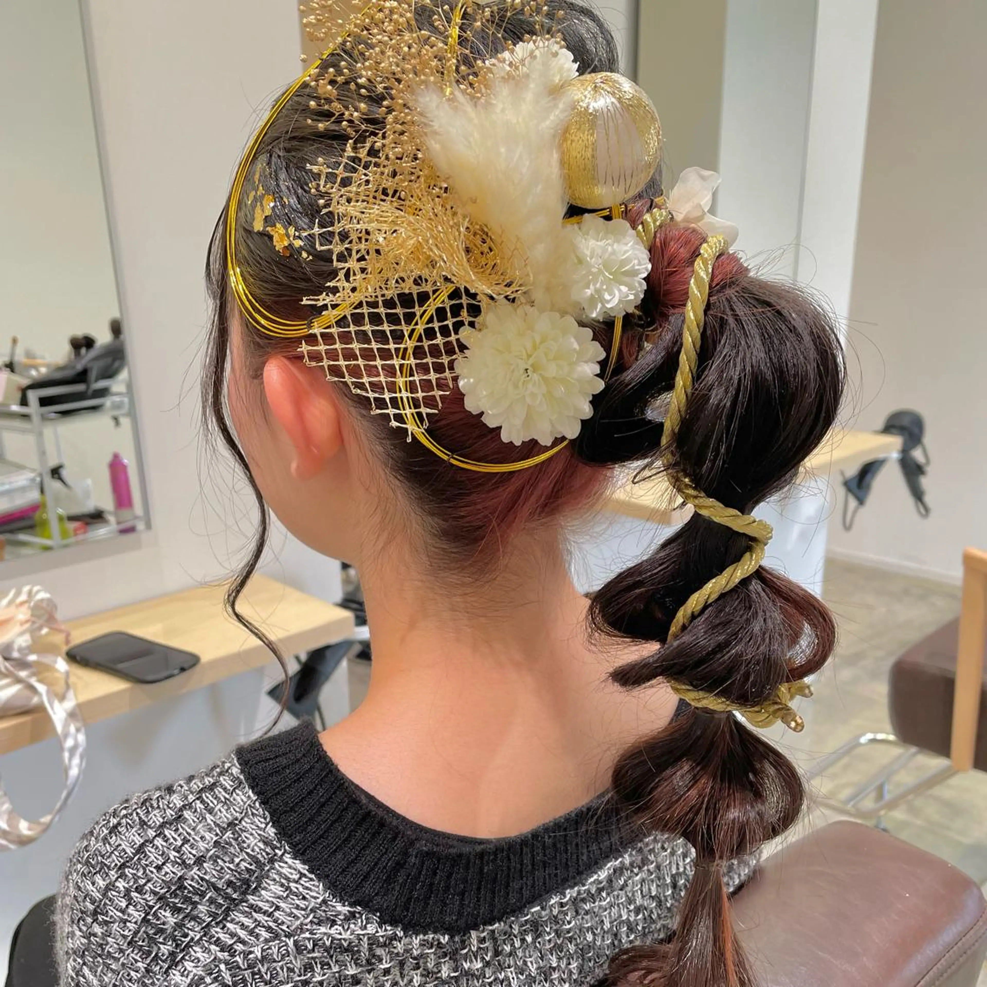 ヘアアレンジ 成人式 ヘアセット 北九州美容室 🕊️わかな✂︎のヘアスタイル