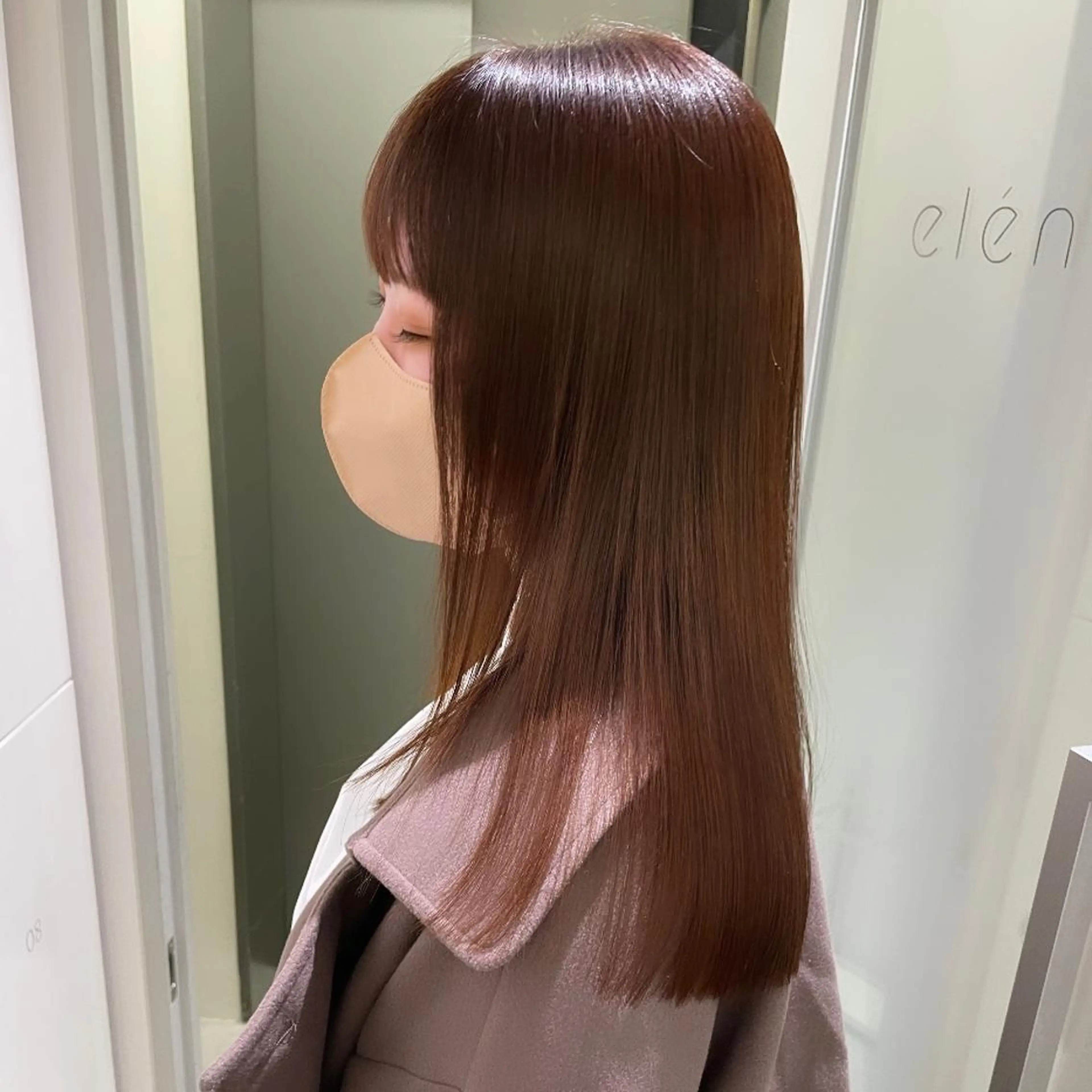 セミロング カラー 濱本 新奈 / 髪質改善パーマのヘアスタイル