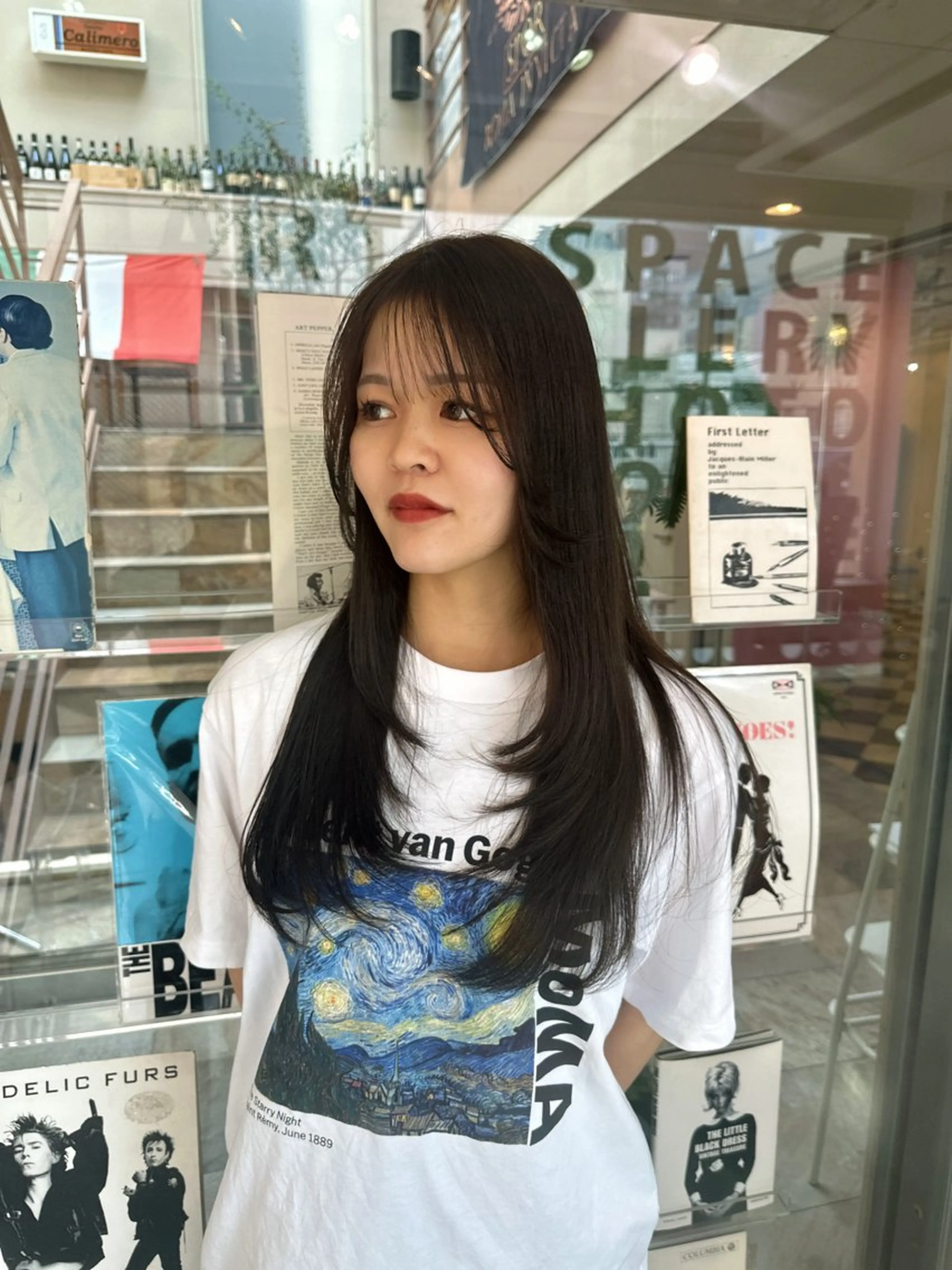 ロング 顔周りカット レイヤーカット カット misato | 神戸元町のヘアスタイル