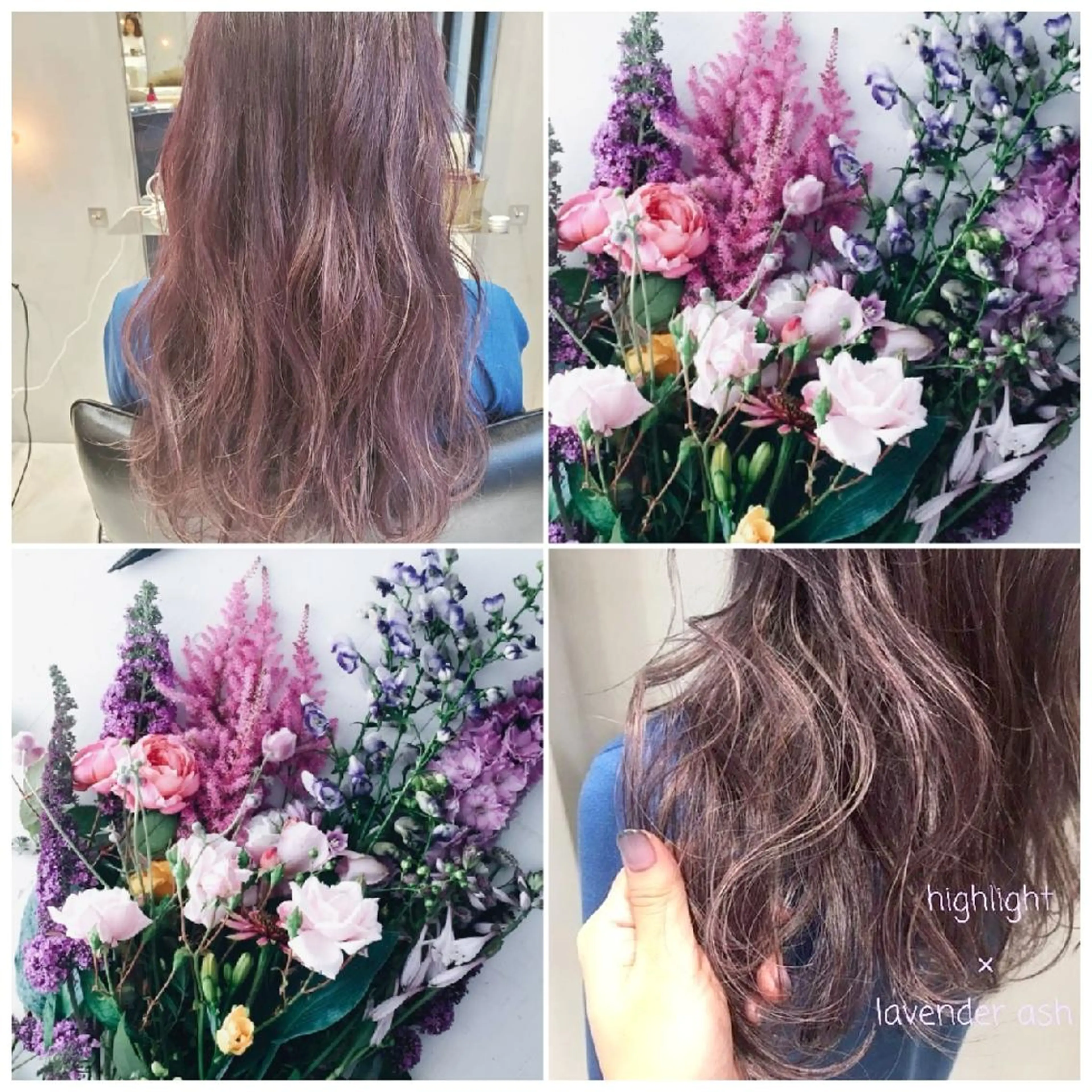 カラー セミロング ハイライトカラー ハイライト 垢抜け韓国風ヘア カラーMIKUのヘアスタイル
