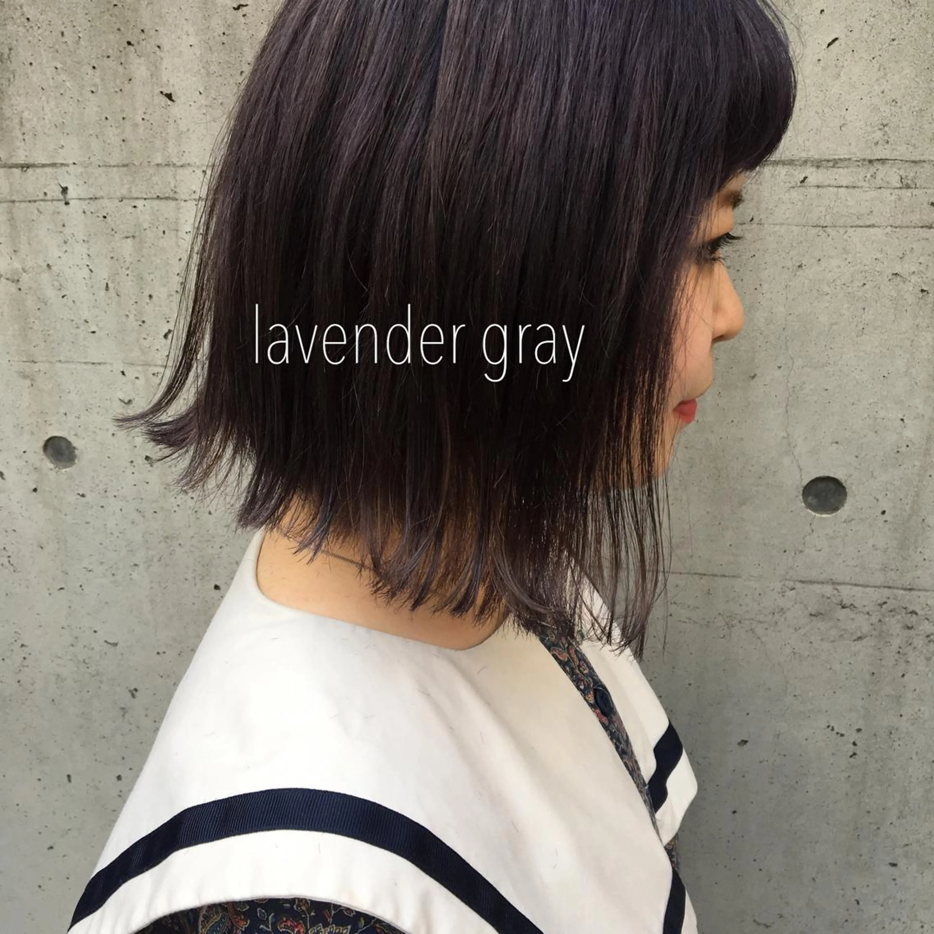 ミディアム カラー ラベンダーカラー ラベンダーグレー ヘアカラー emme MIHO♡のヘアスタイル