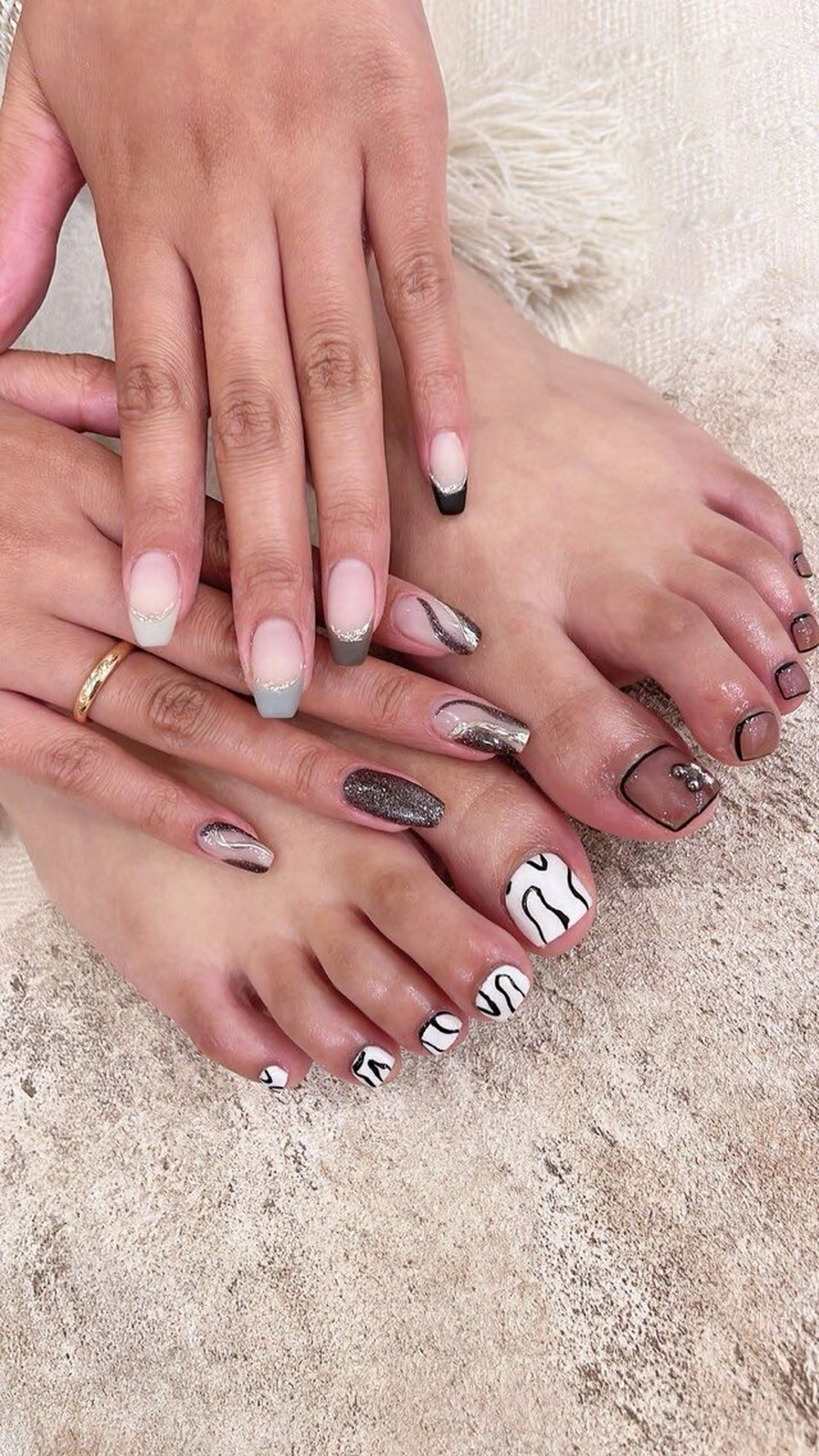 ミニモ限定💛初回オフ無料‼️HAND×FOOT🎀ハンドやり放題&フットやり放題＋フットバス＆ハンドケア付き🧸の写真