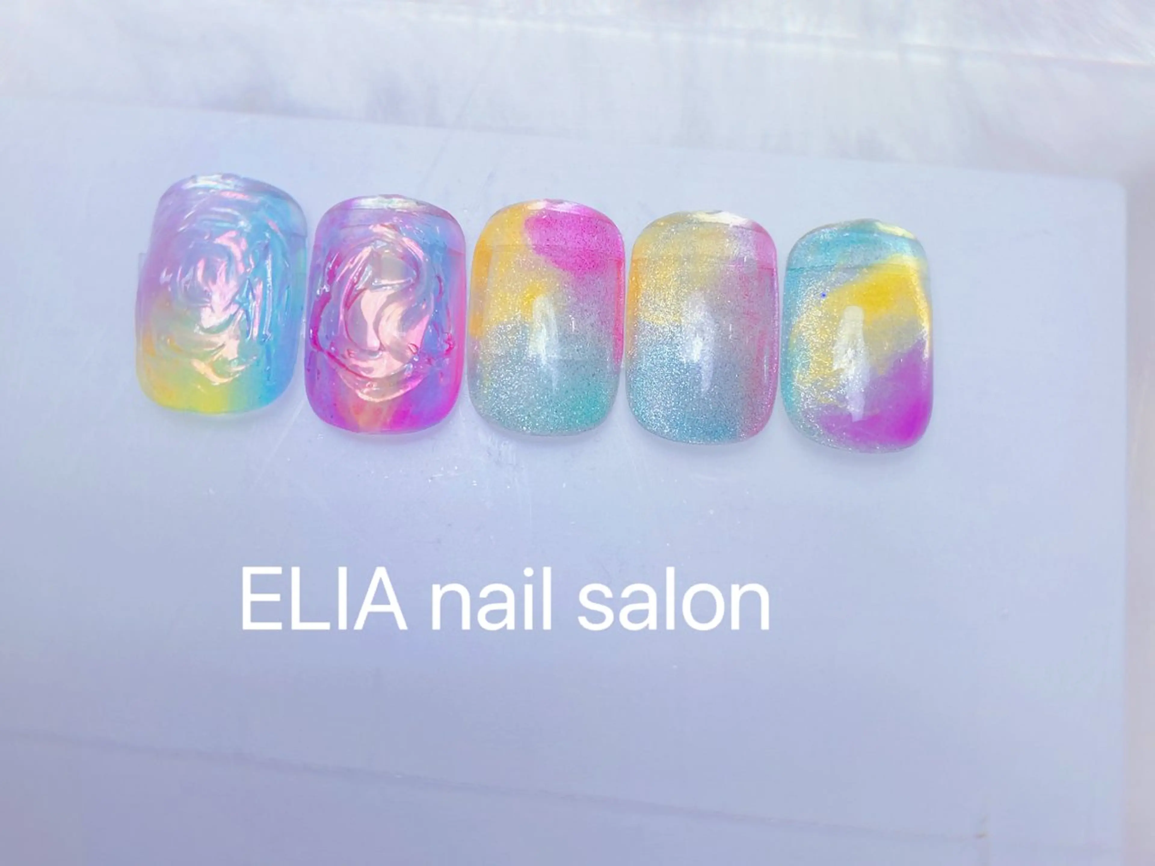 ネイル グラデーション マグネットネイル 夏ネイル ELIA【エリア】 nailsalonのネイルデザイン