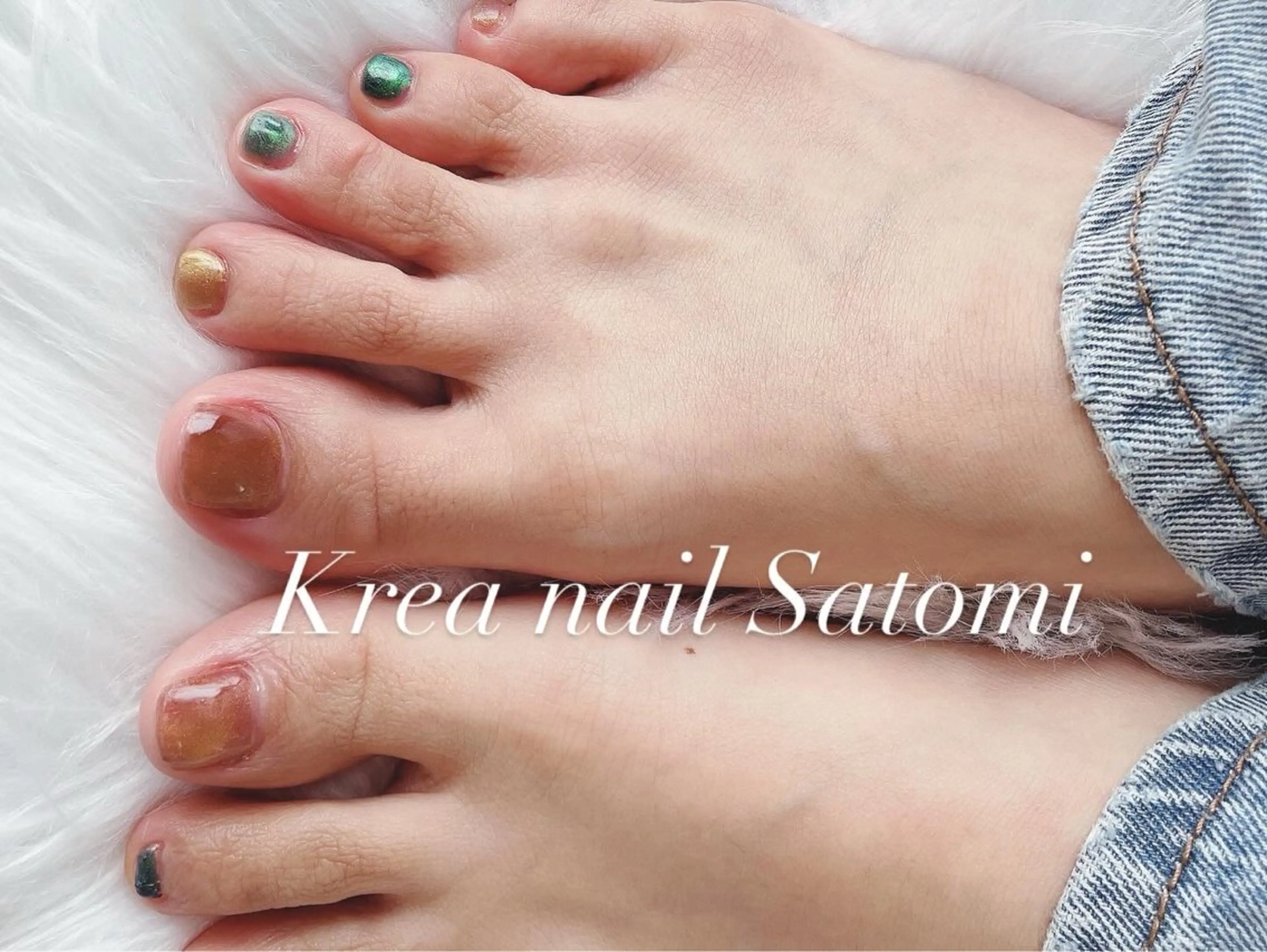 ネイル フットネイル ジェルネイル マグネットネイル Krea nail Satomi所属・Krea nail Satomiのネイルデザイン