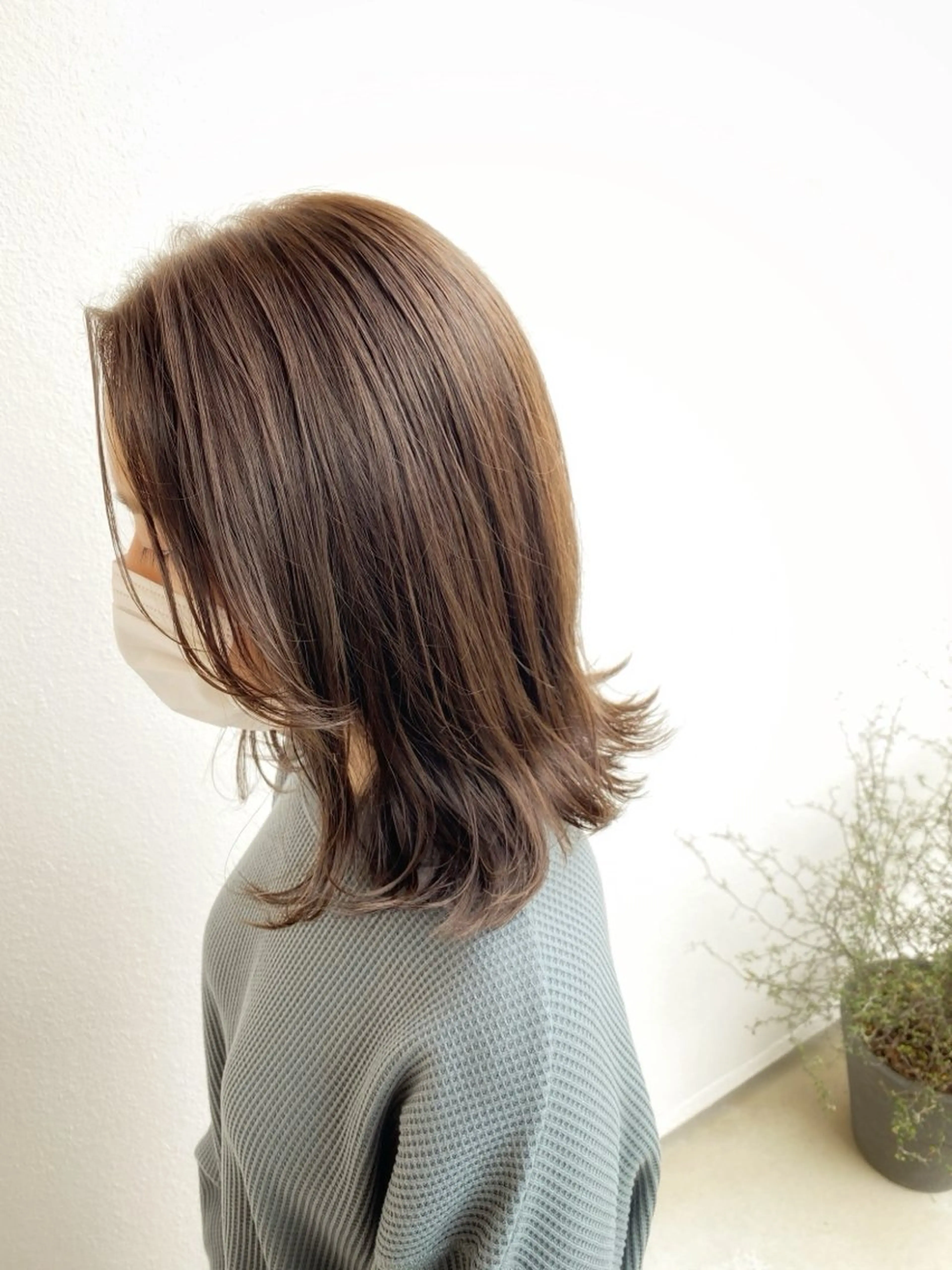 ミディアム カラー ヘアカラー パライソ南公園店小嶋 さつきのヘアスタイル