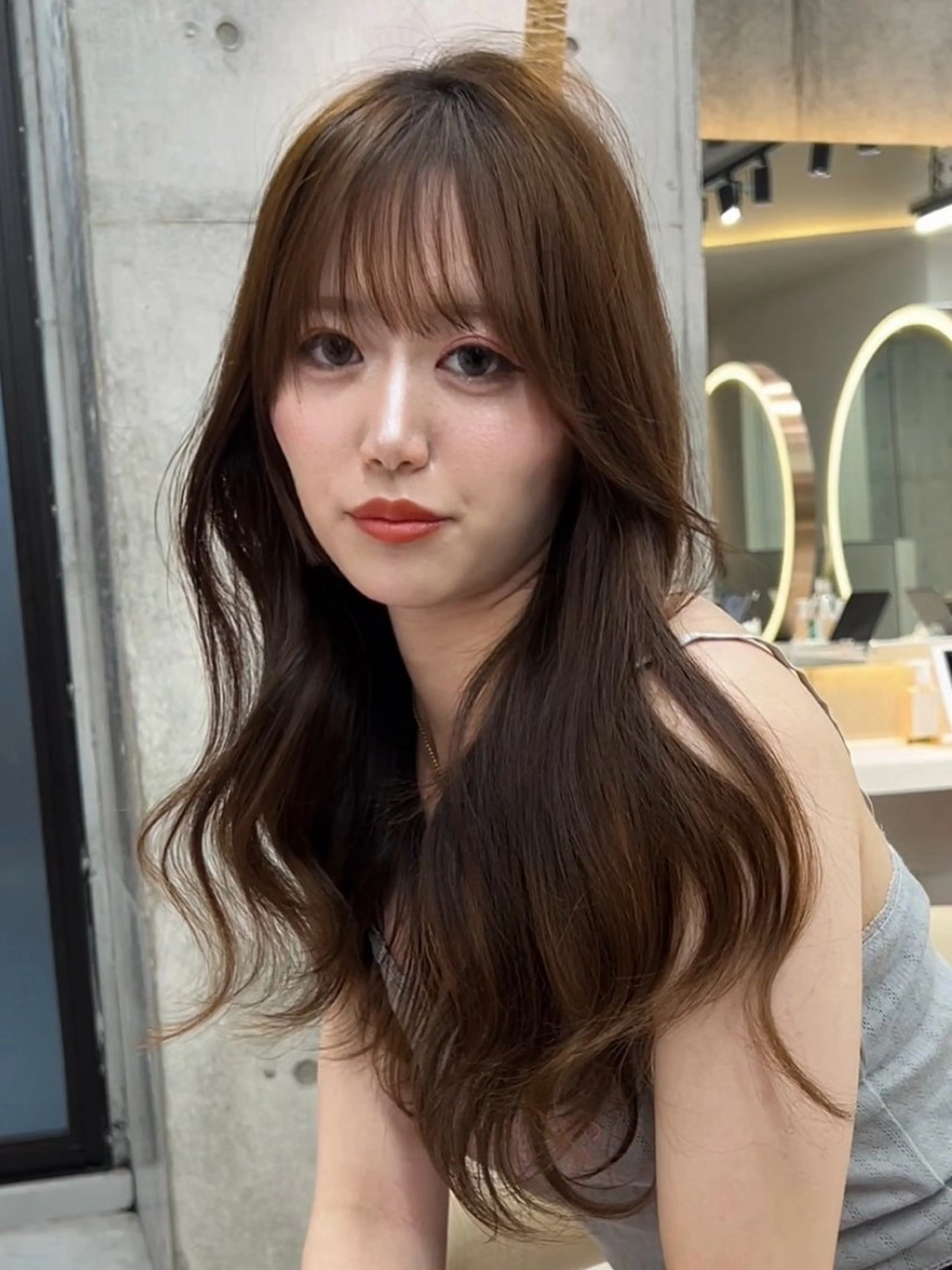 ロング カラー カット ヘアカラー トリートメント Hiroki 韓国ヘア🇰🇷のヘアスタイル