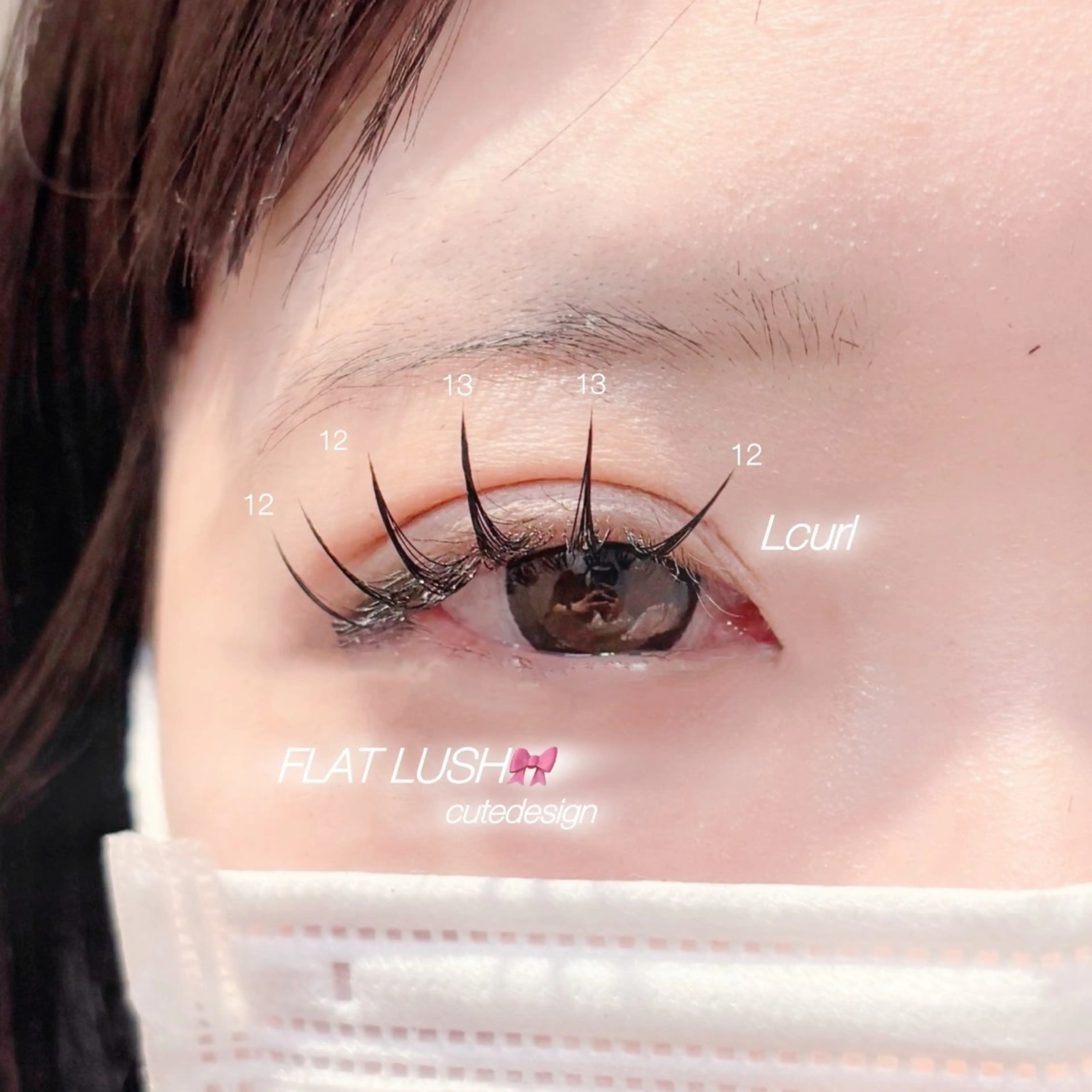 マツエク・マツパ フラットラッシュ Lカール CreBiA🎀 ayaのマツエク・マツパデザイン