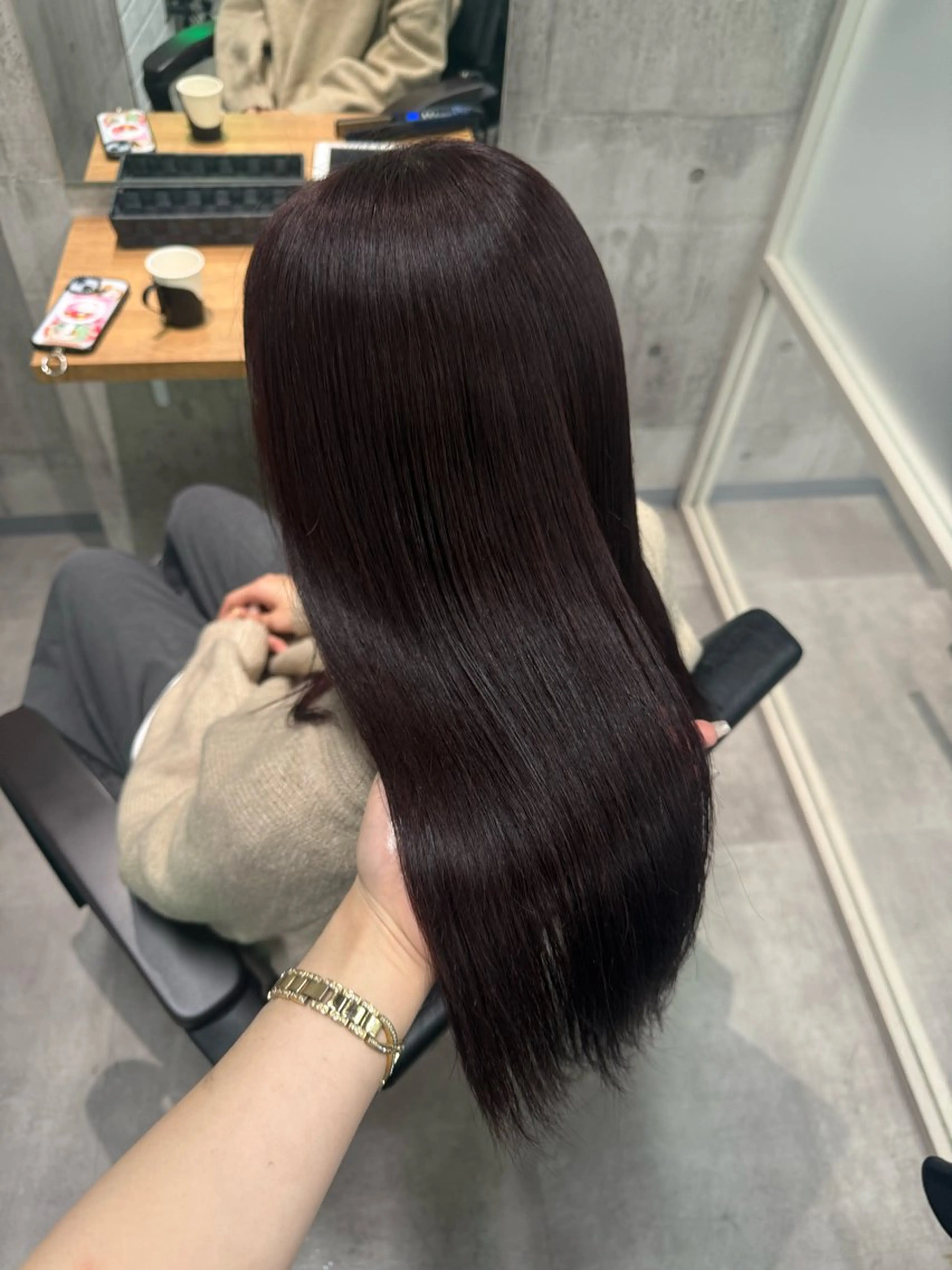 セミロング カット ヘアカラー トリートメント ayano /レイヤー/艶カラーのヘアスタイル