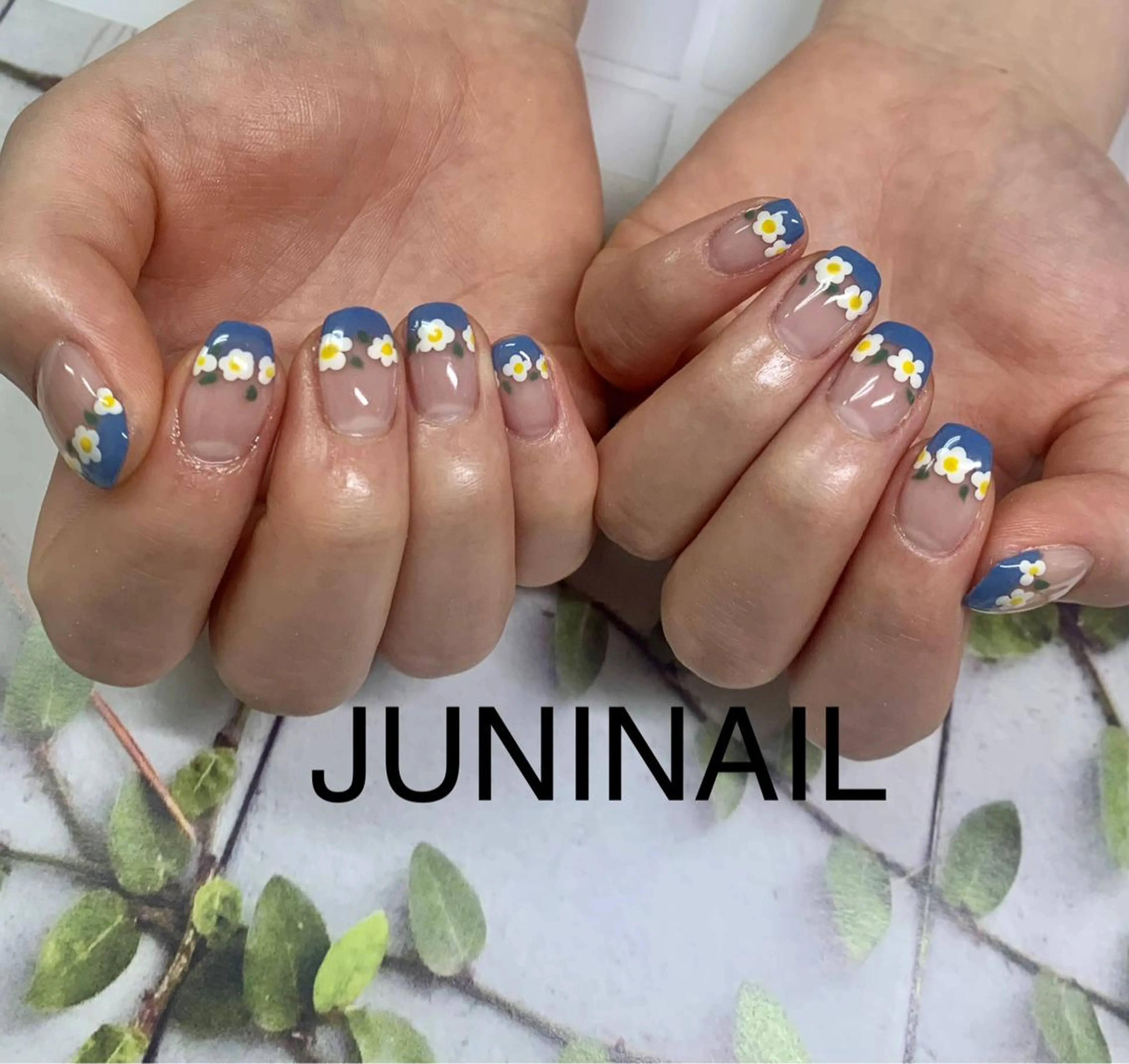 ネイル オーロラネイル クリアネイル フラッシュネイル フレンチネイル 氷ネイル・うるうるネイル ハンドネイル JuniNail韓国 ネイリストsuのネイルデザイン