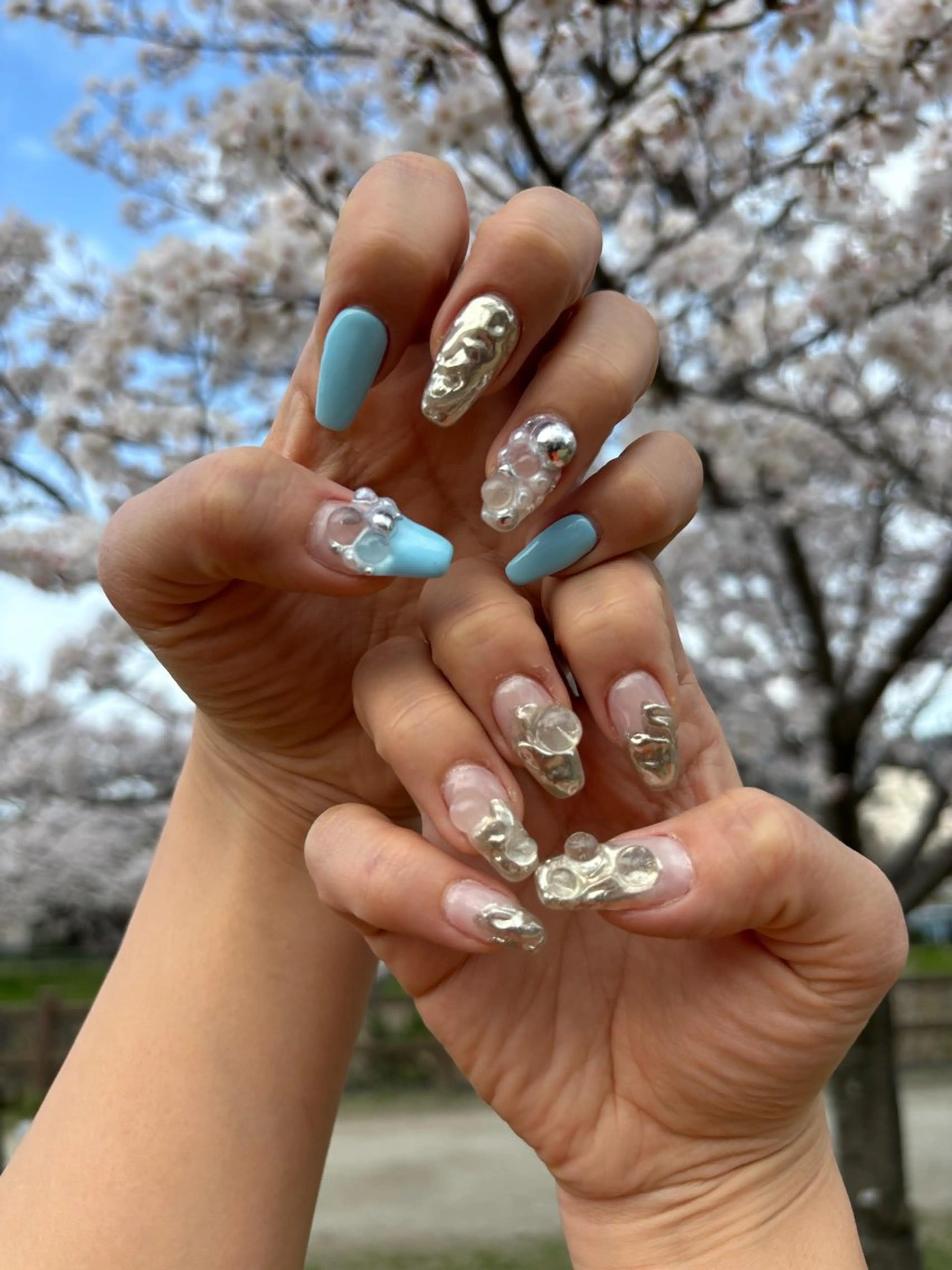 ネイル ハンドネイル Sea  nail by emaのネイルデザイン