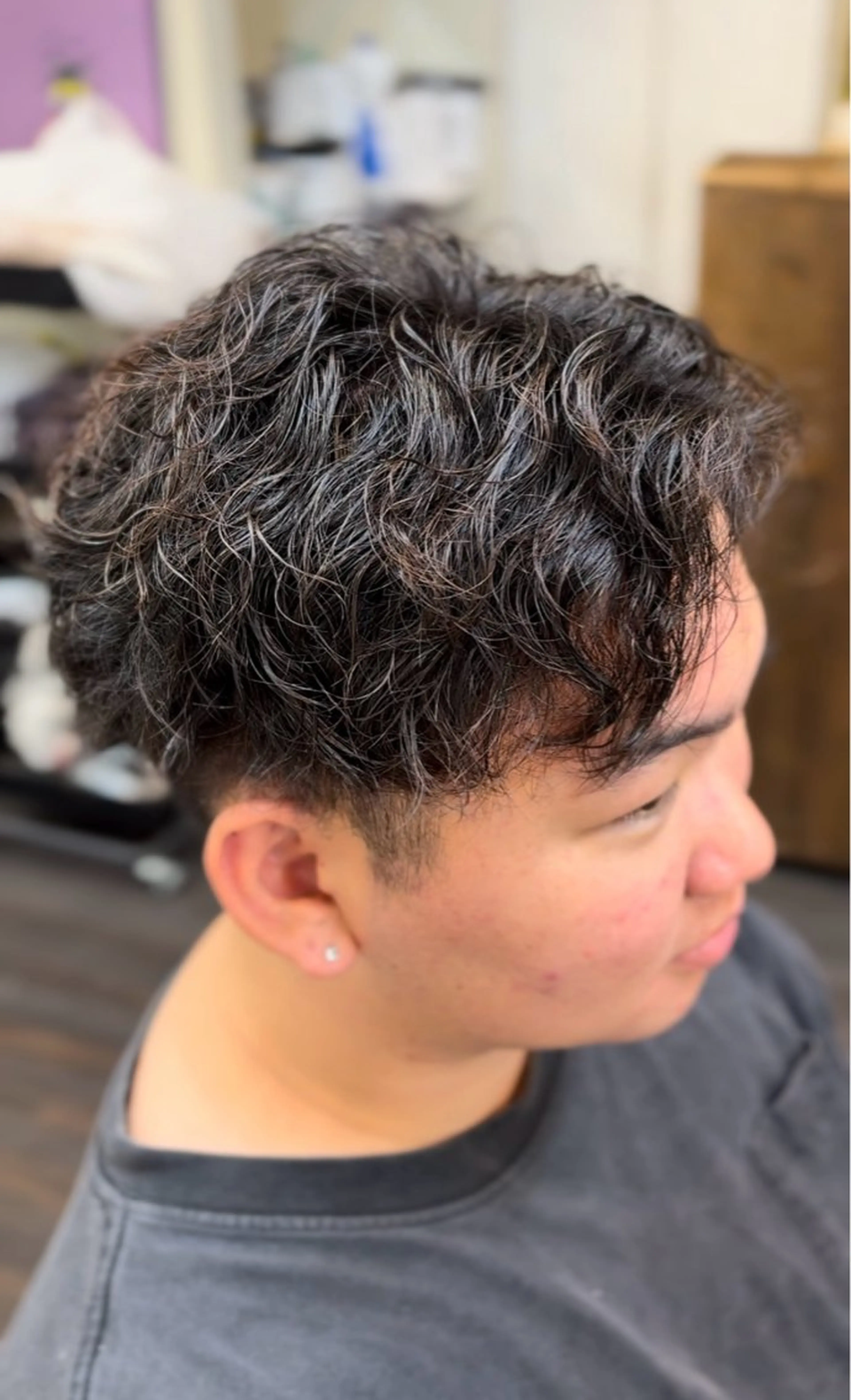 ショート パーマ メンズ カット パーマ エクステ/ハイトーン / 矢野 隼翔のヘアスタイル