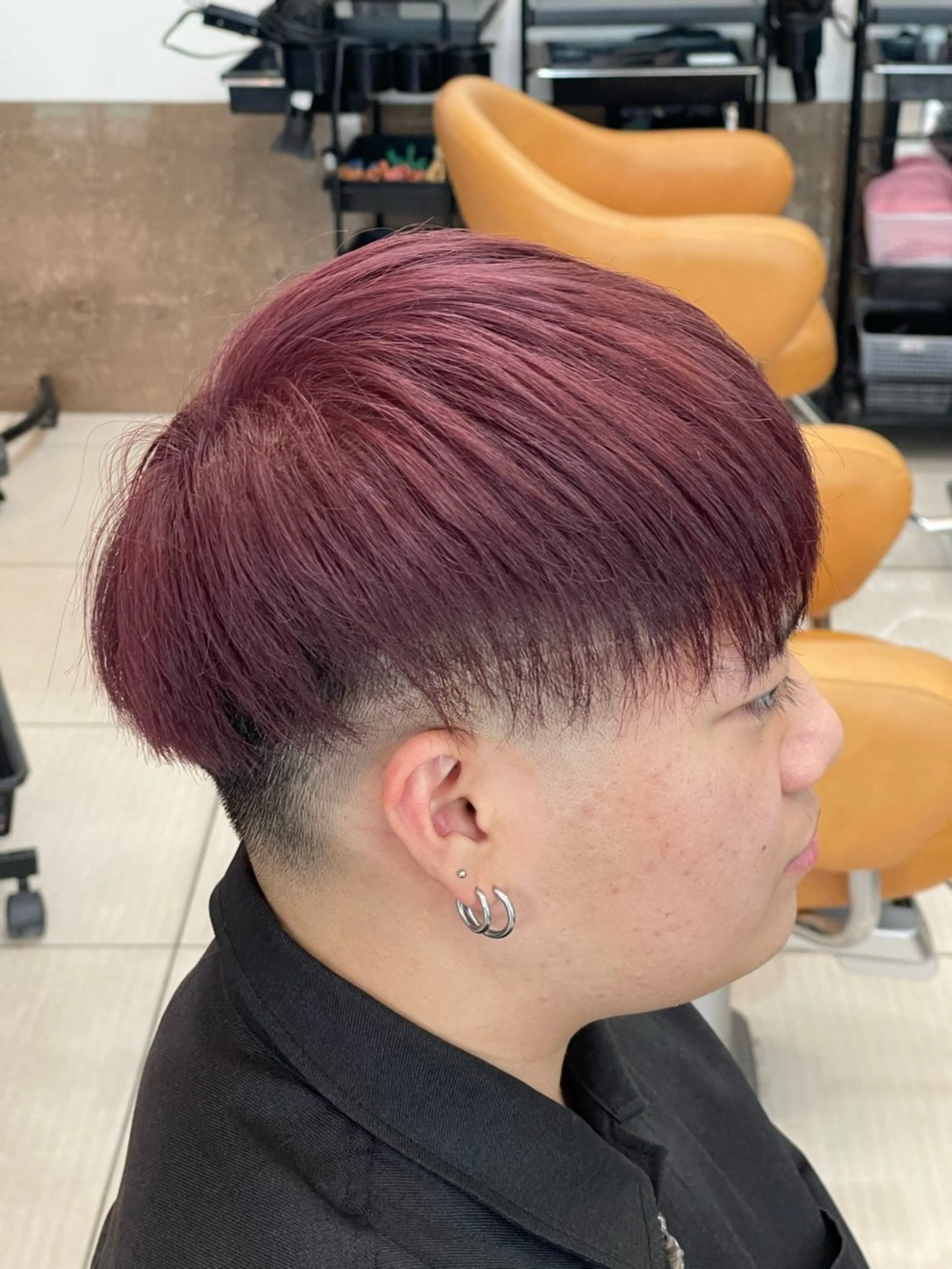 ショート カラー レッドカラー カット ヘアカラー トリートメント SOYON西大寺店所属・ダブルカラー/ 髪質改善💎安藤のヘアスタイル