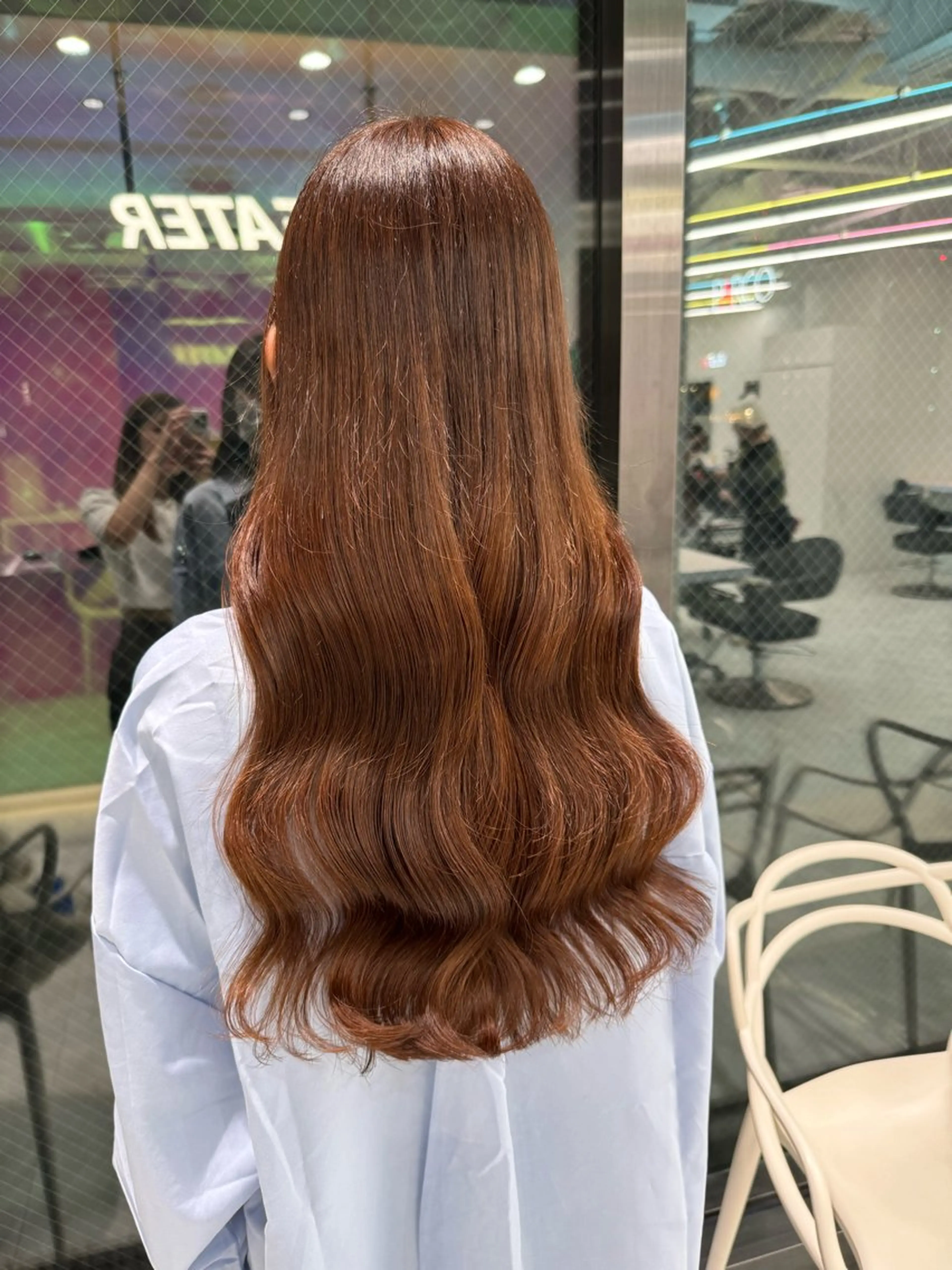 ロング カラー ブラウンカラー オレンジ オレンジブラウン カット ヘアカラー トリートメント ヘアセット ♡ブリーチカラー♡ Mirioのヘアスタイル
