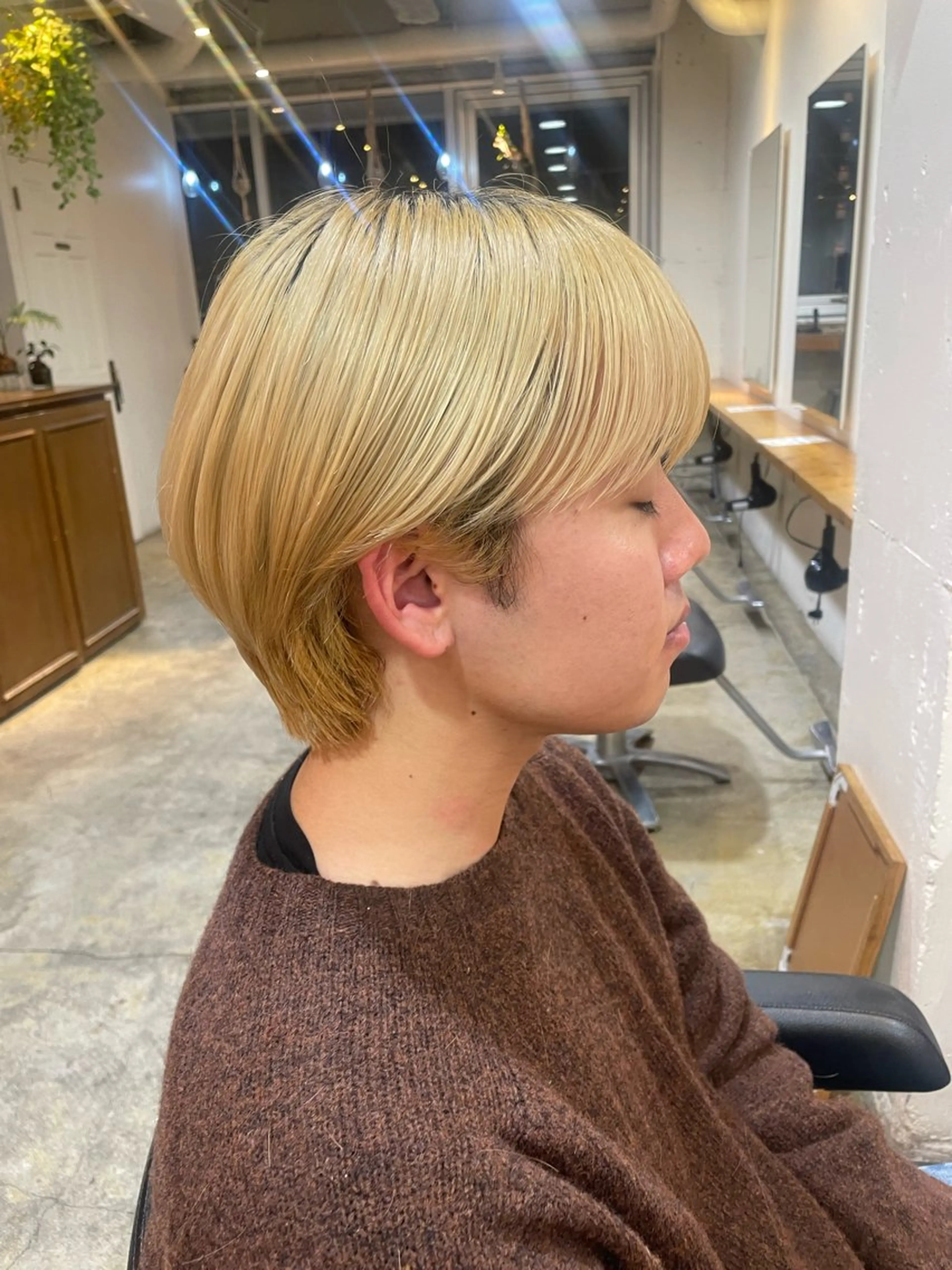 ミディアム カラー メンズ RIN／韓国ヘア レイヤーカットのヘアスタイル