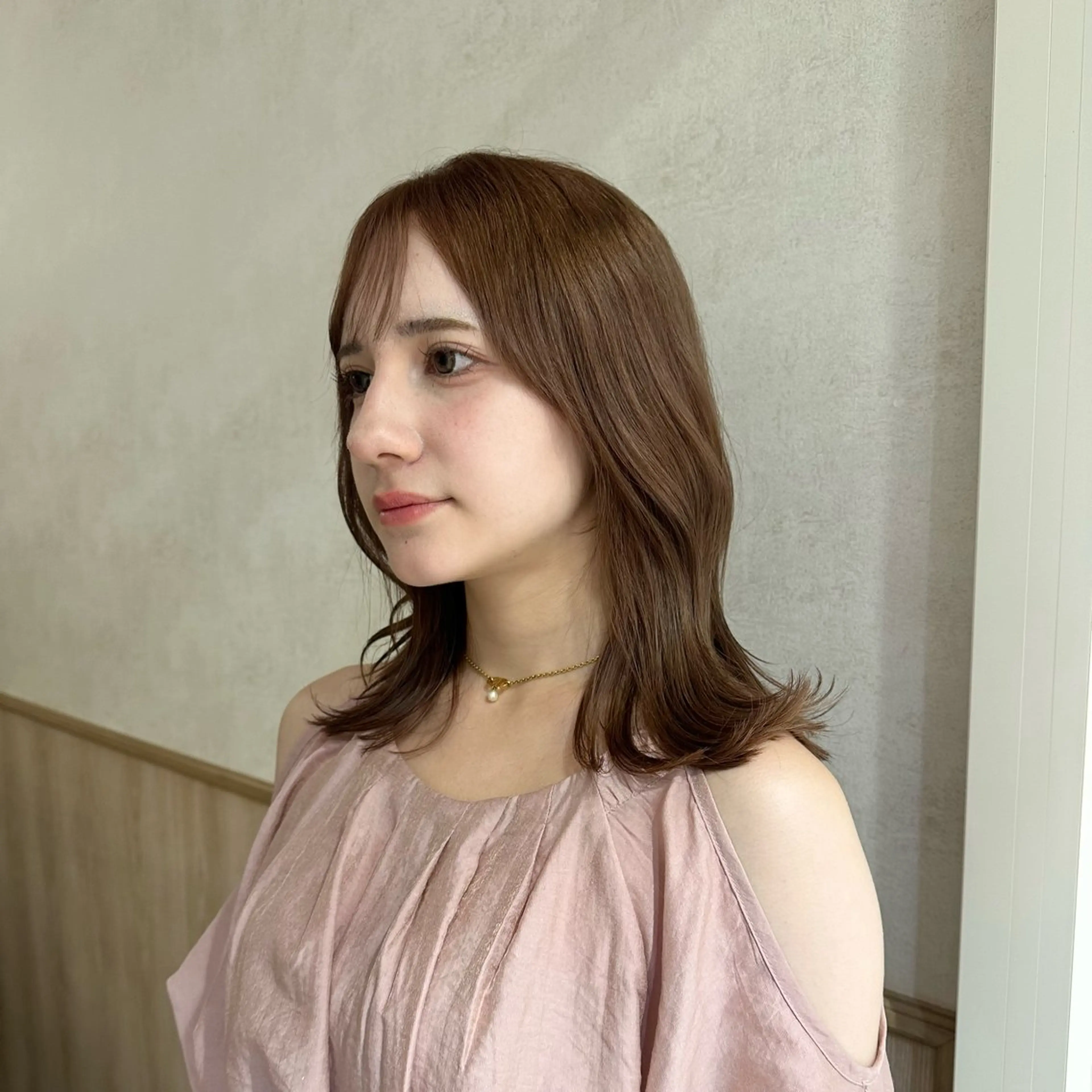 ミディアム ヘアカラー 透明感カラー/ トリートメント🌷のヘアスタイル