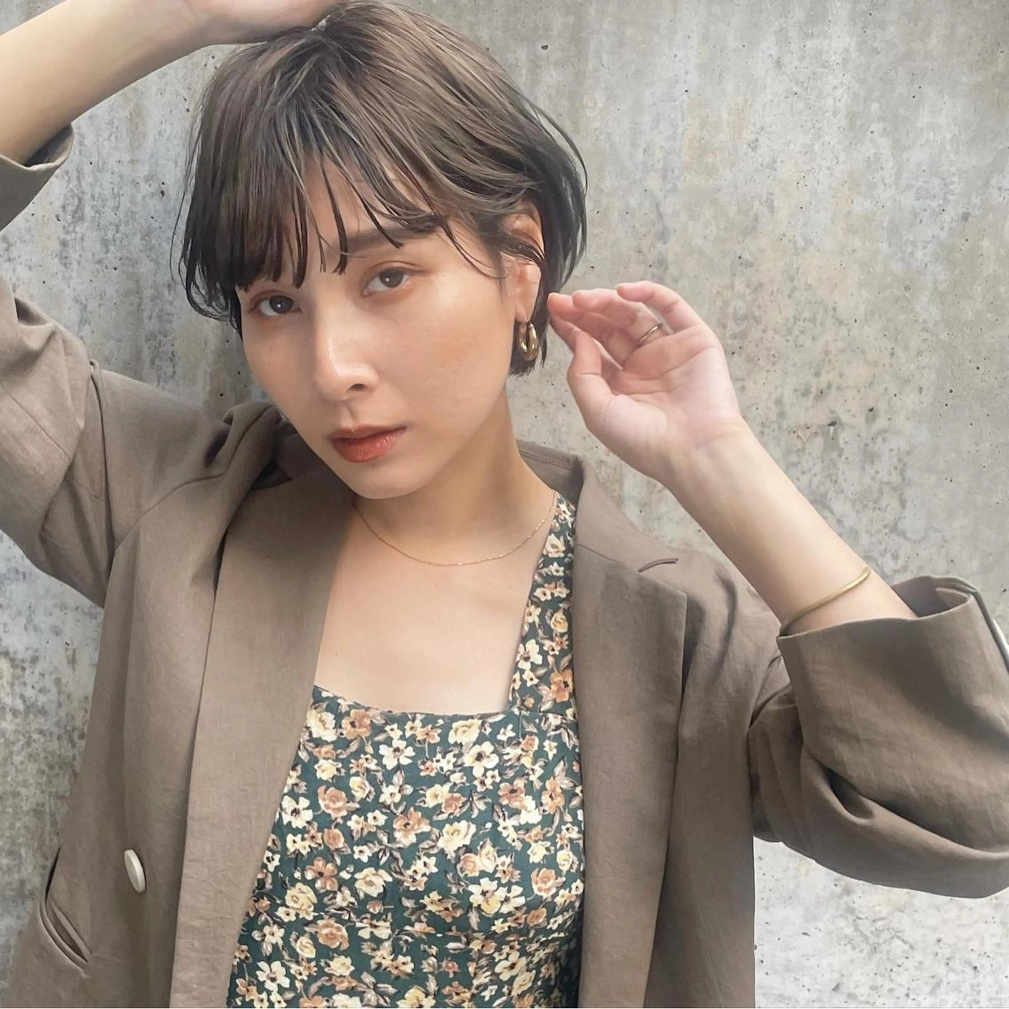 ショート カラー ショートボブ グラデーションカラー ボブ 外国人風カラー 髪質改善 カット ヘアカラー トリートメント ショート/ボブ専門 宮脇美奈/南船場のヘアスタイル