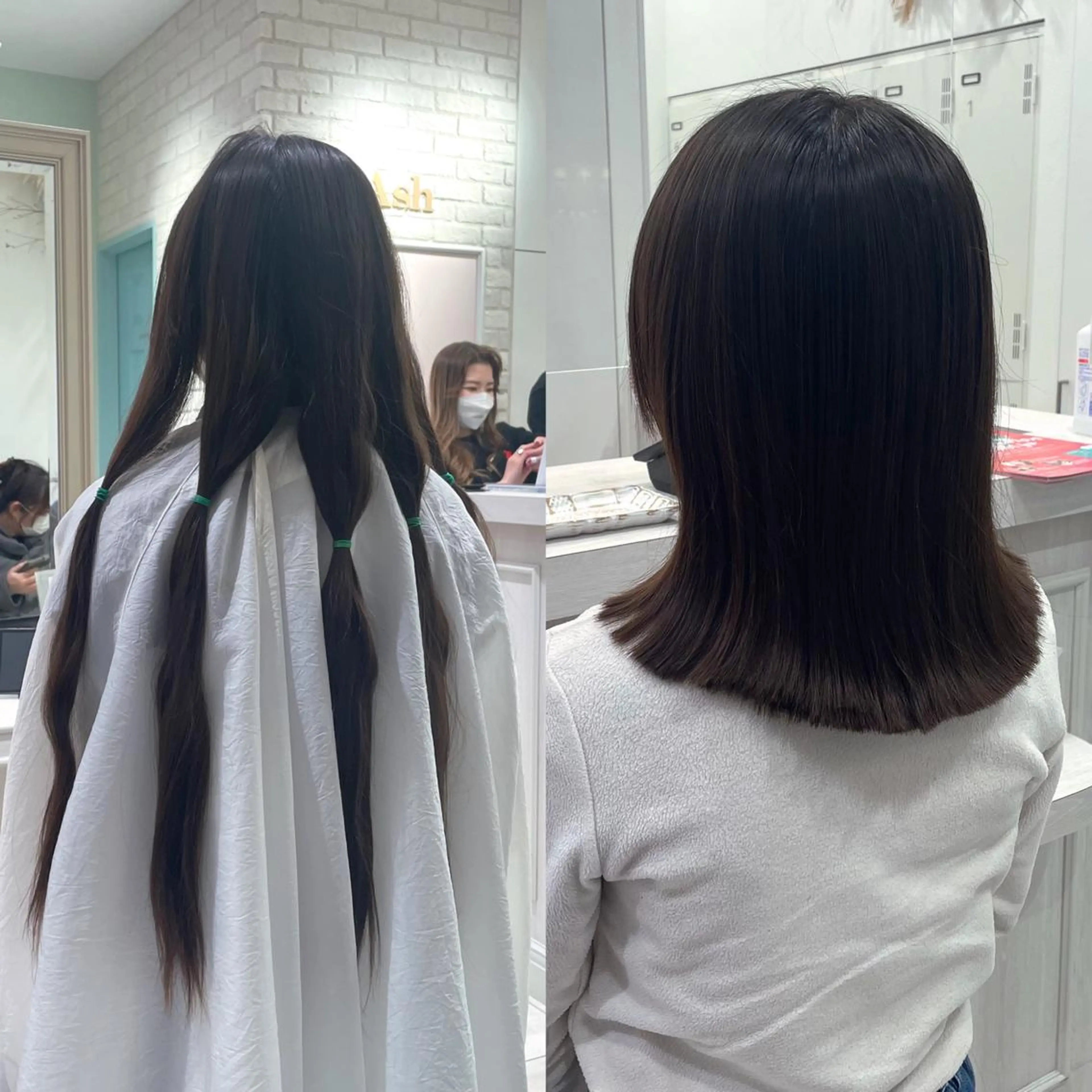 ミディアム キッズ カット トリートメント ヘアセット パク・ボミン小野リエ 韓国ハーフ🦊のヘアスタイル