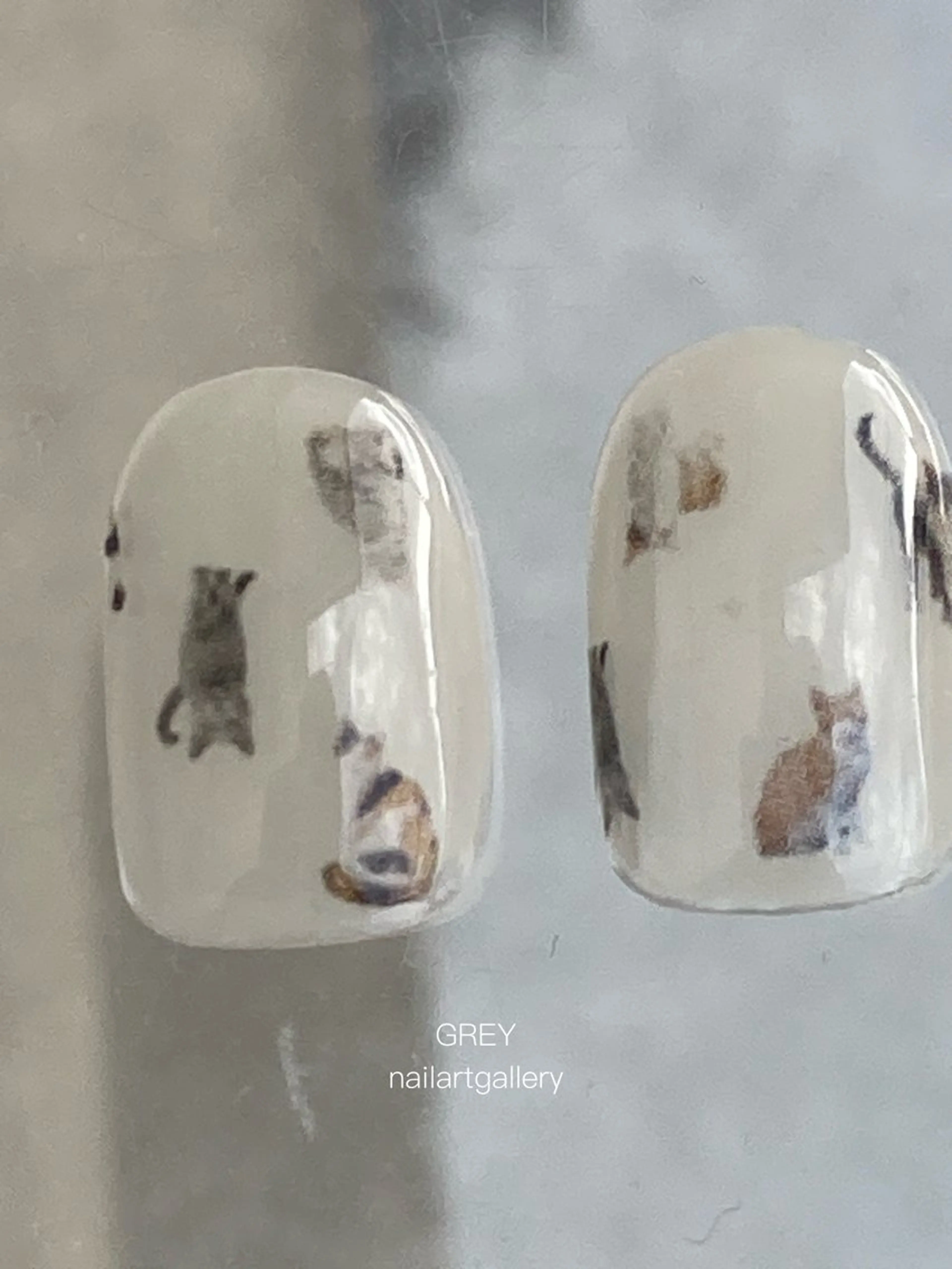 ネイル アートネイル 【GREY】 TAIRAのネイルデザイン