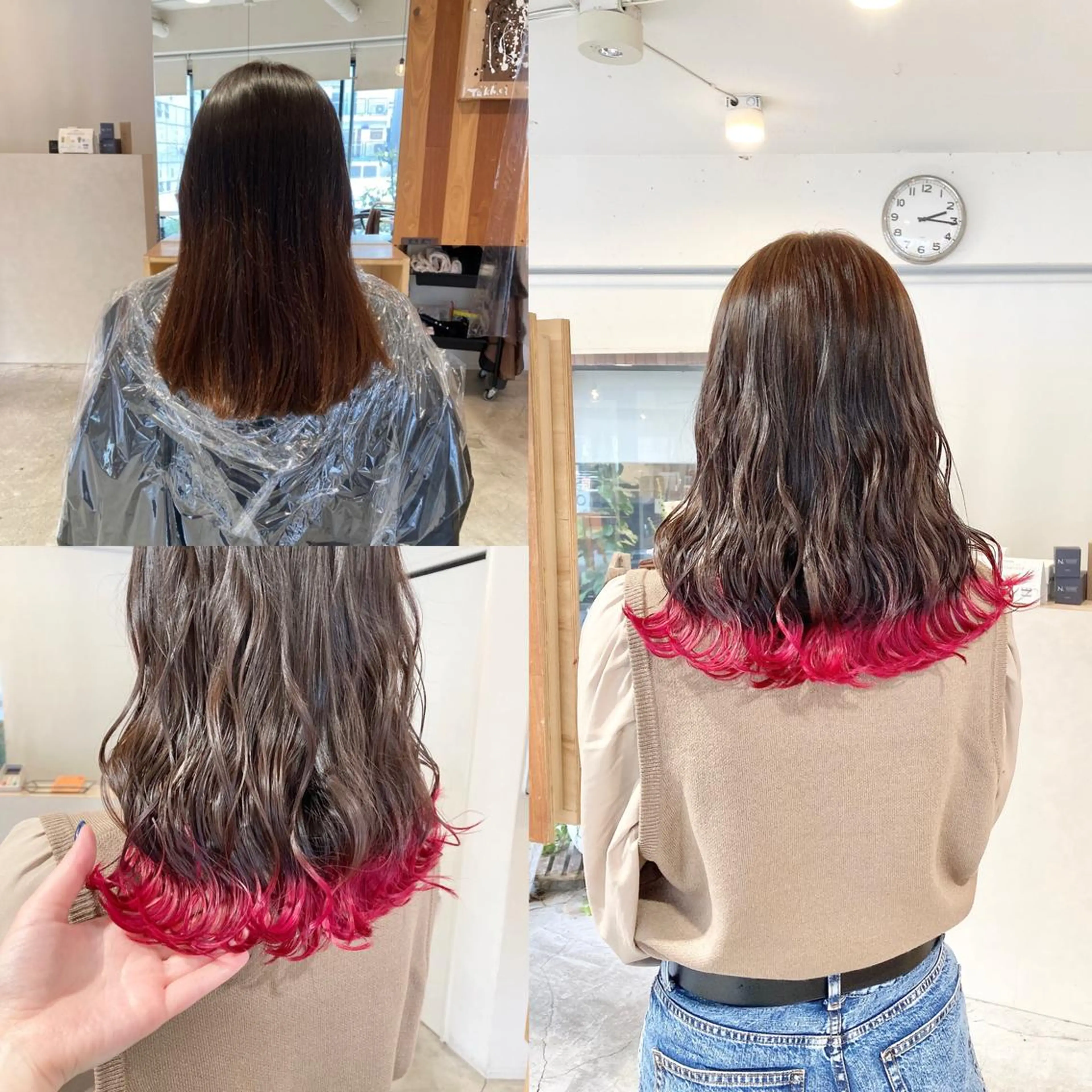カラー ブリーチ 透明感カラー ピンクカラー 卒業式のヘアスタイル 💗モテ髪 ハイトーンあや💗のヘアスタイル