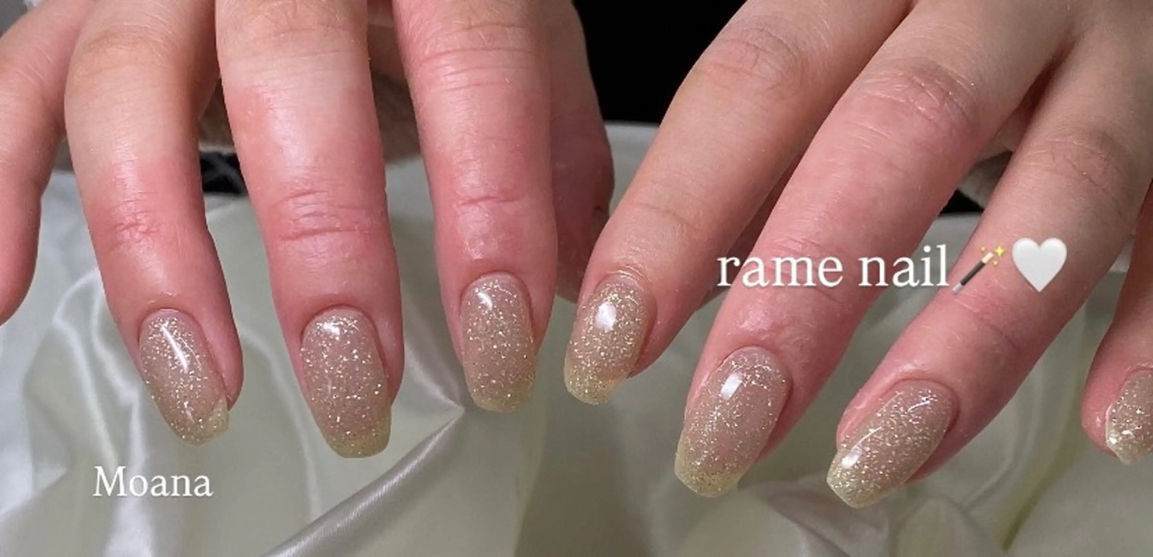 ネイル ラメ(グリッター) ワンカラーネイル ハンドネイル MoanaNail Manamiのネイルデザイン
