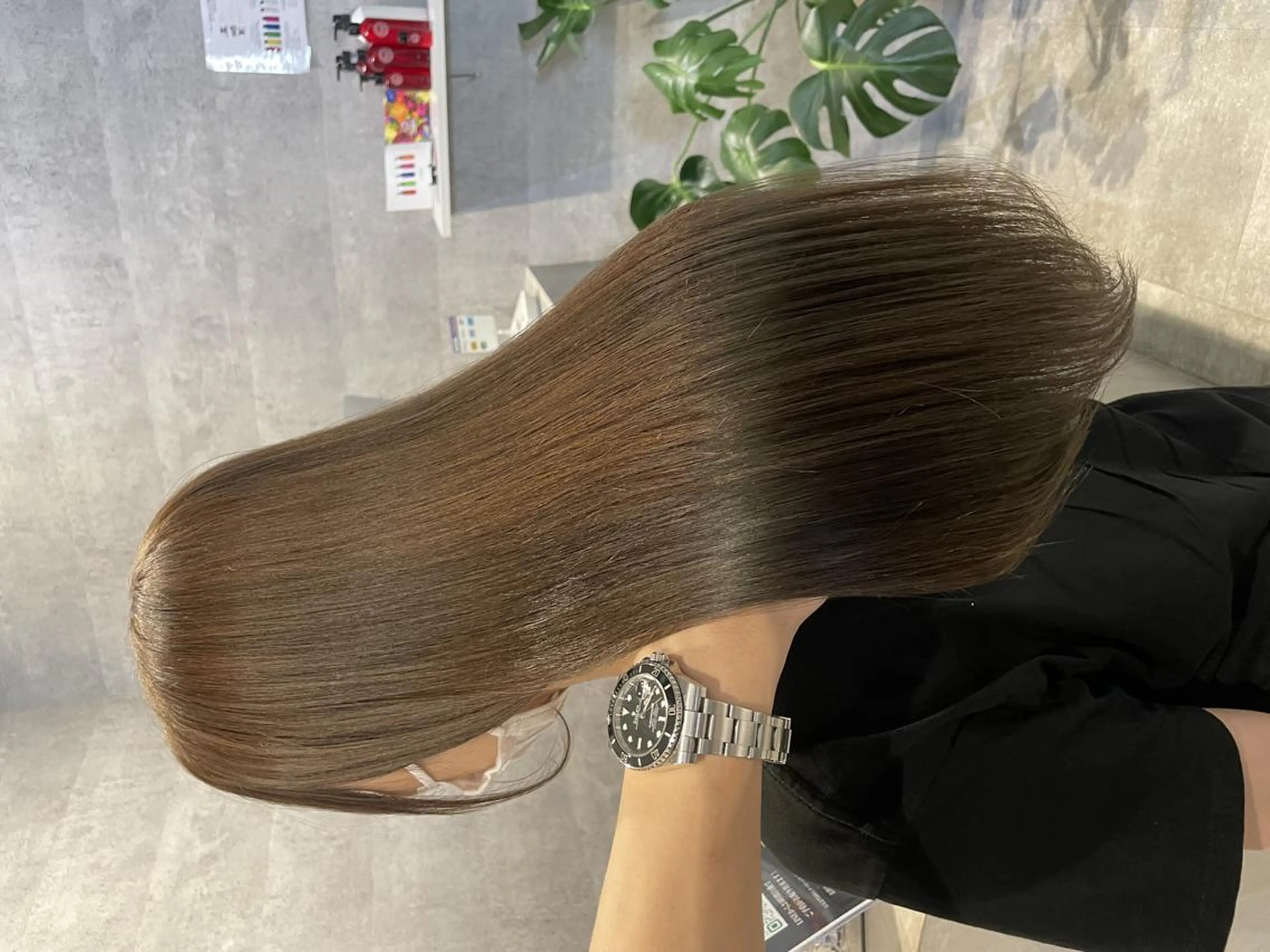 セミロング 外国人風カラー ハイライト 髪質改善 似合わせカット トリートメント カット ヘアカラー トリートメント Ammi hairのヘアスタイル