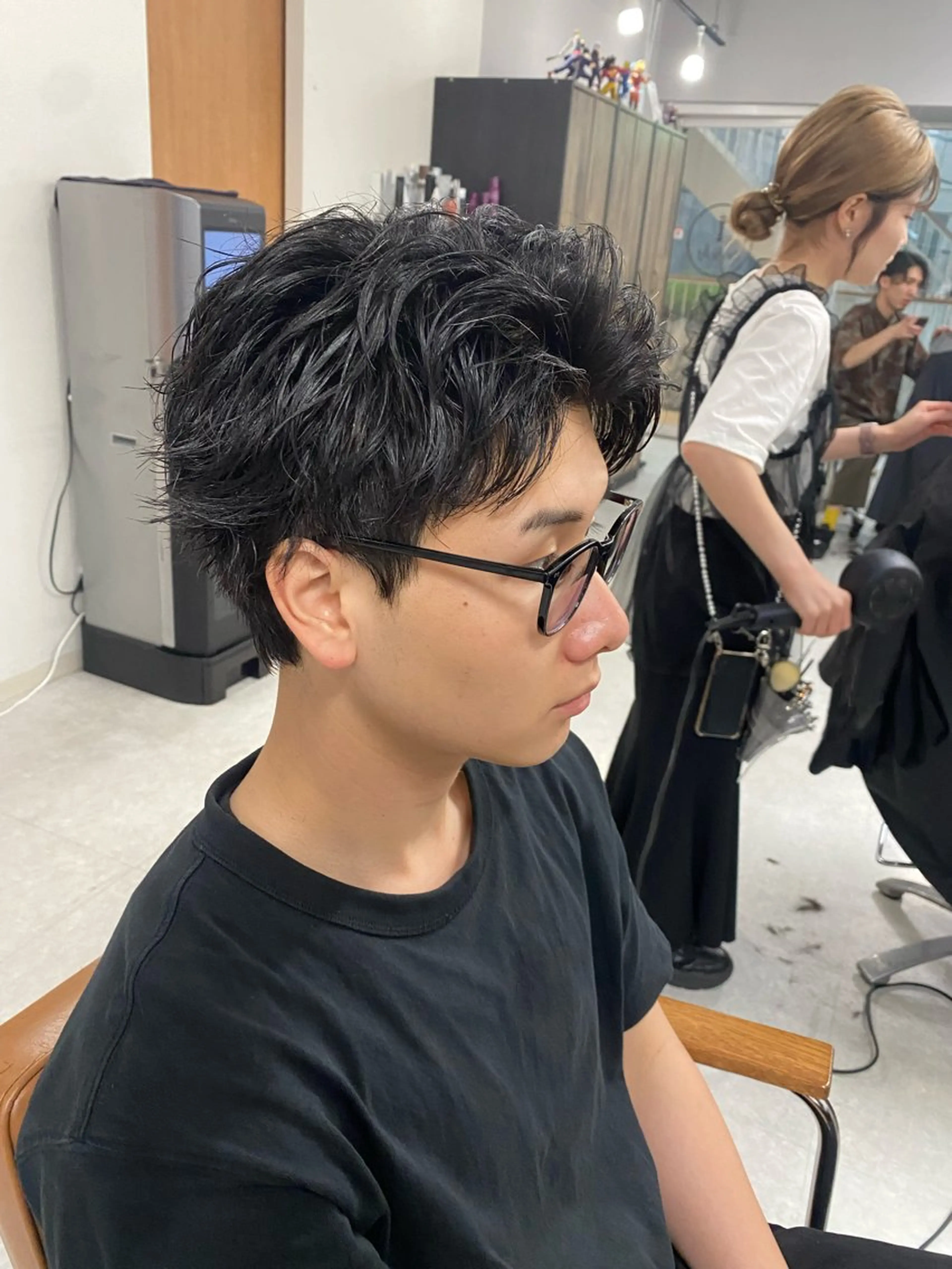 ショート パーマ メンズ メンズパーマ メンズカット メンズパーマヤマザキのヘアスタイル