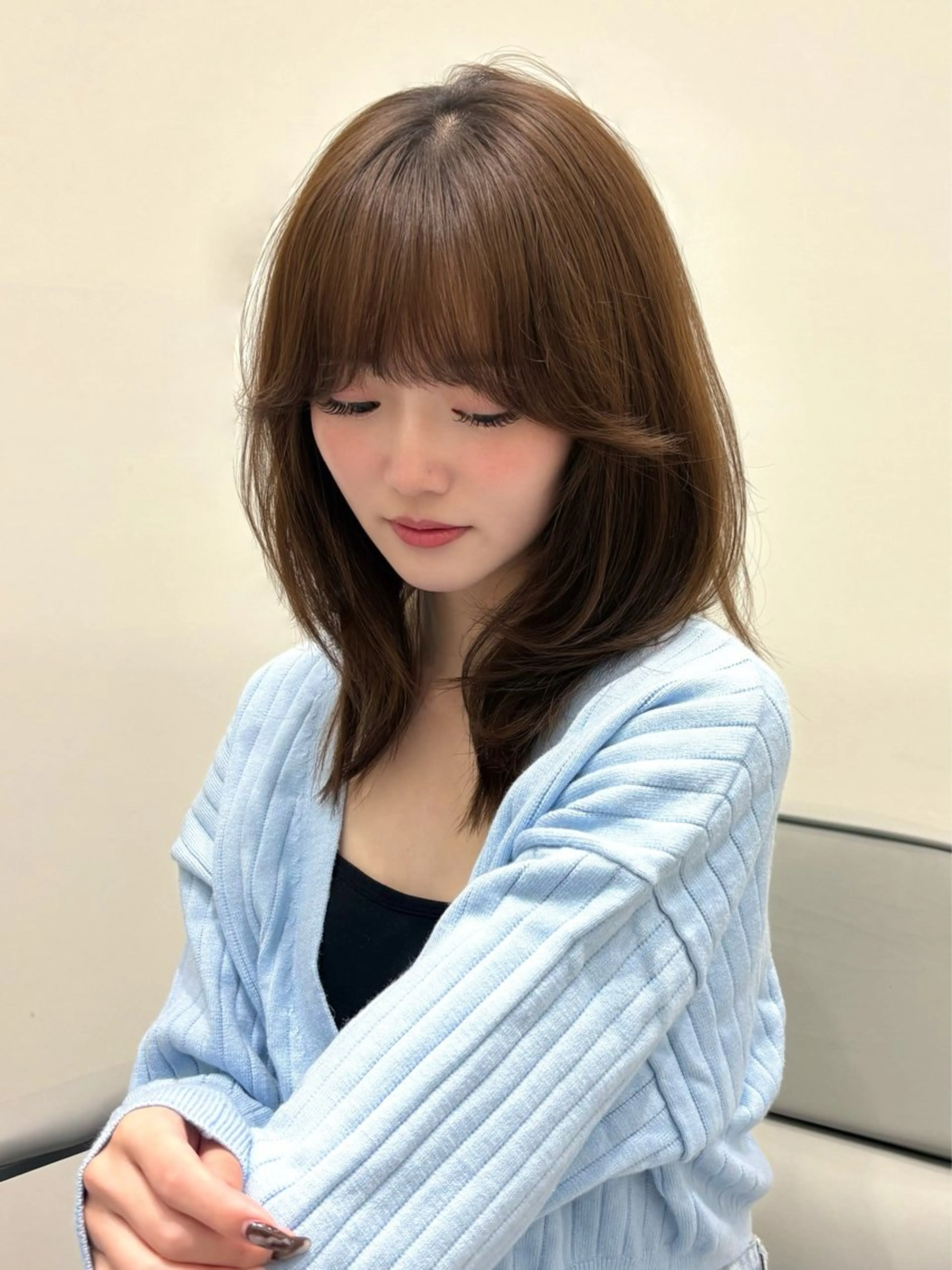 ミディアム レイヤーカット 似合わせカット カット ヘアカラー トリートメント PULSE yokohama所属・横浜駅/韓国レイヤー /髪質改善のヘアスタイル