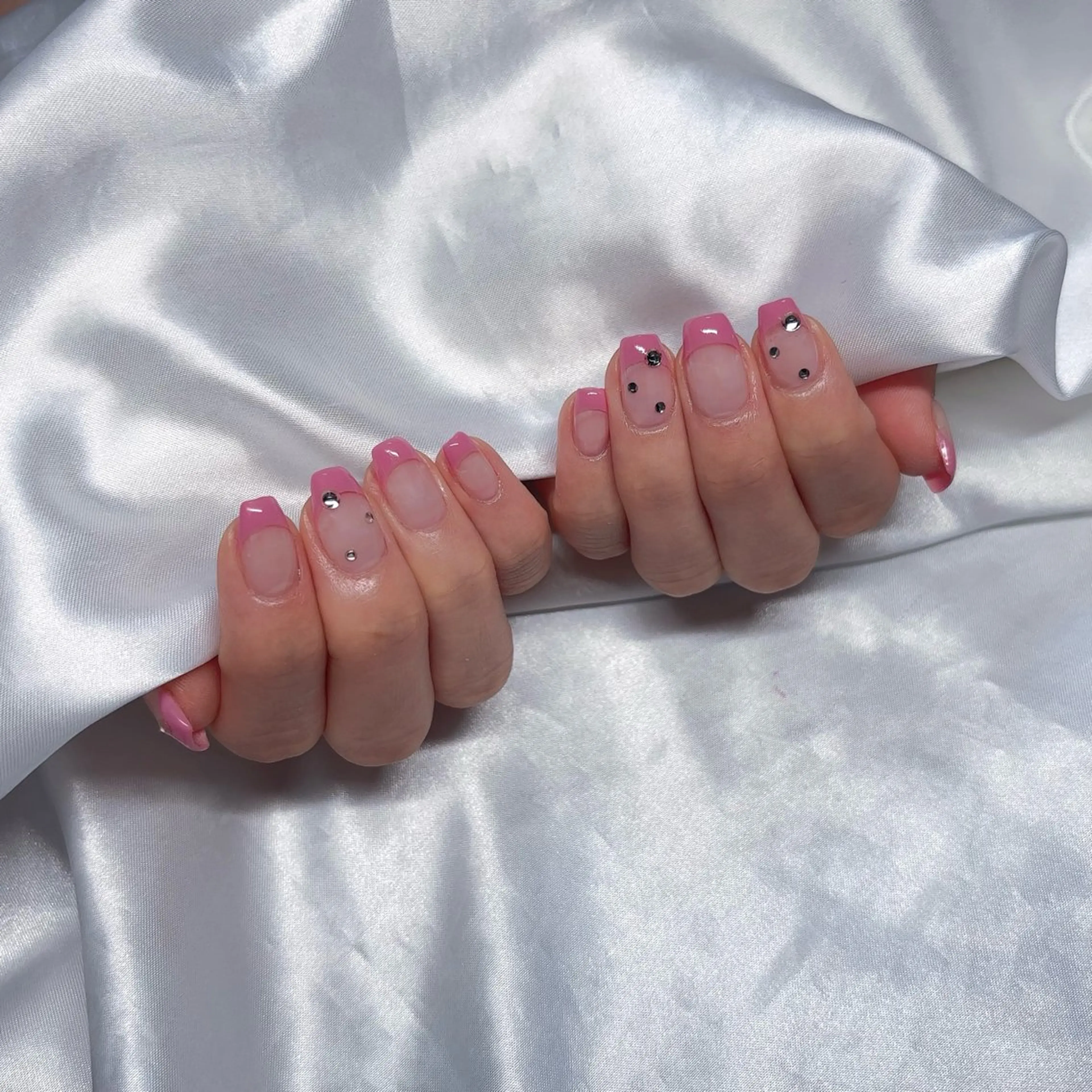 ネイル フレンチネイル ピンク ハンドネイル Lance nail Minaのネイルデザイン