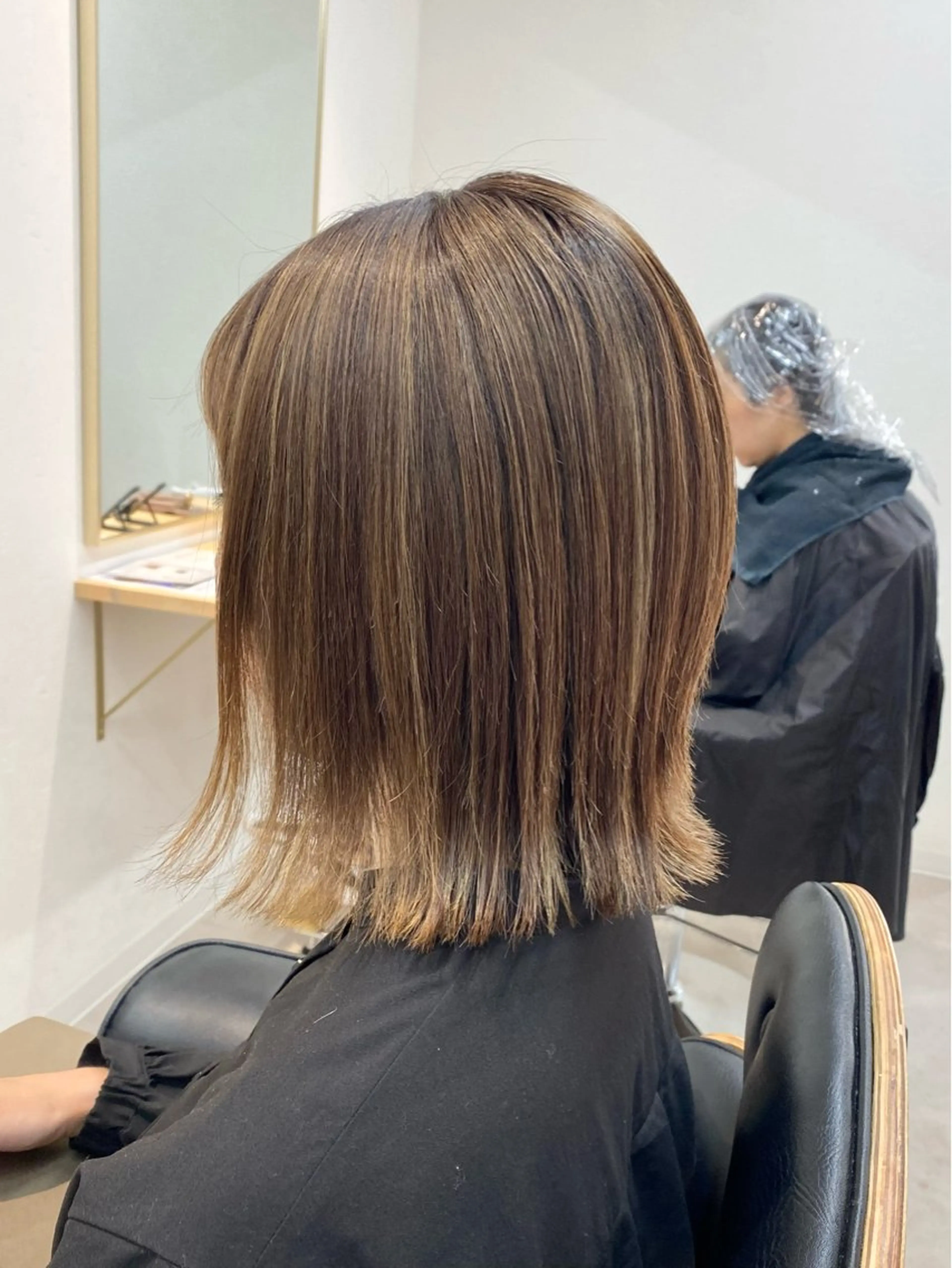 ミディアム カラー ハイライトカラー ハイライト ショート/ハイライト /白髪ぼかし🌿松本のヘアスタイル